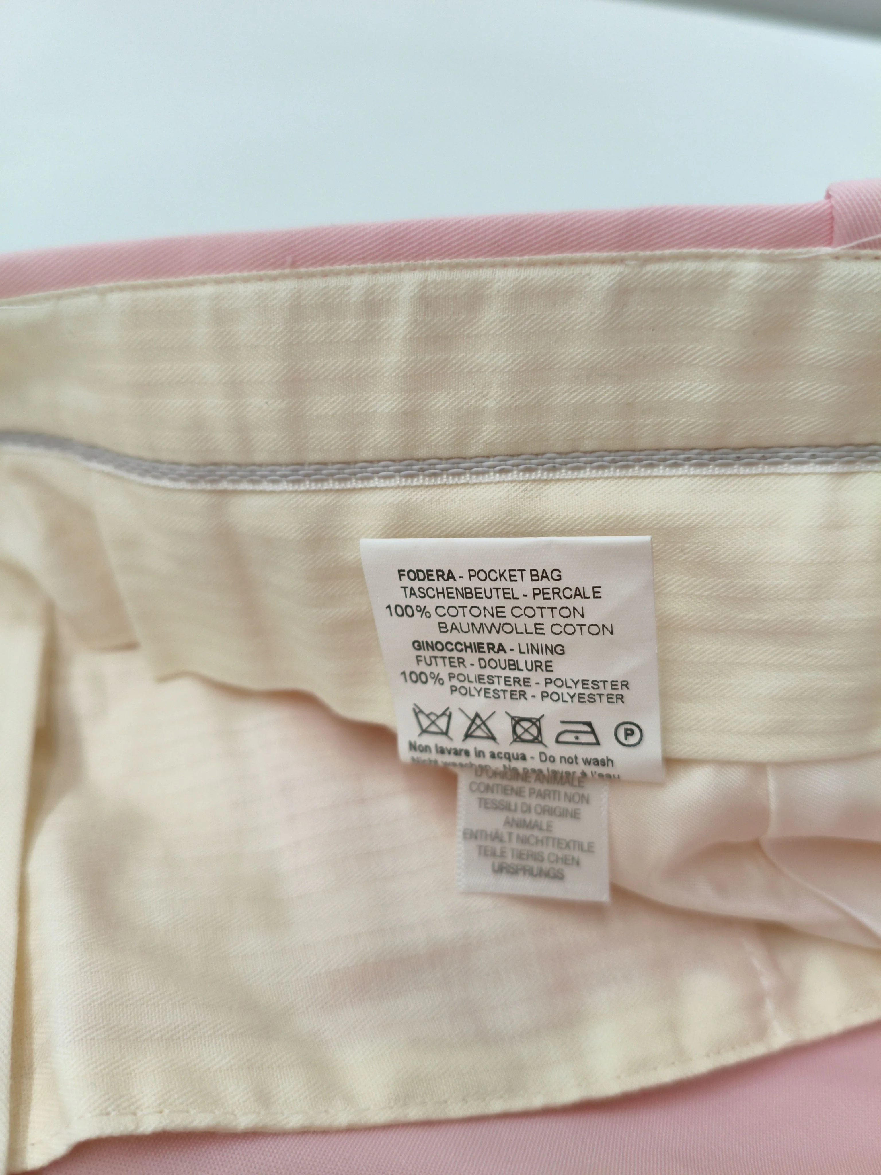 Paul Smith Men's Trousers W 32 in Pink Polyester with Cotton Tapered Chino - Image 9