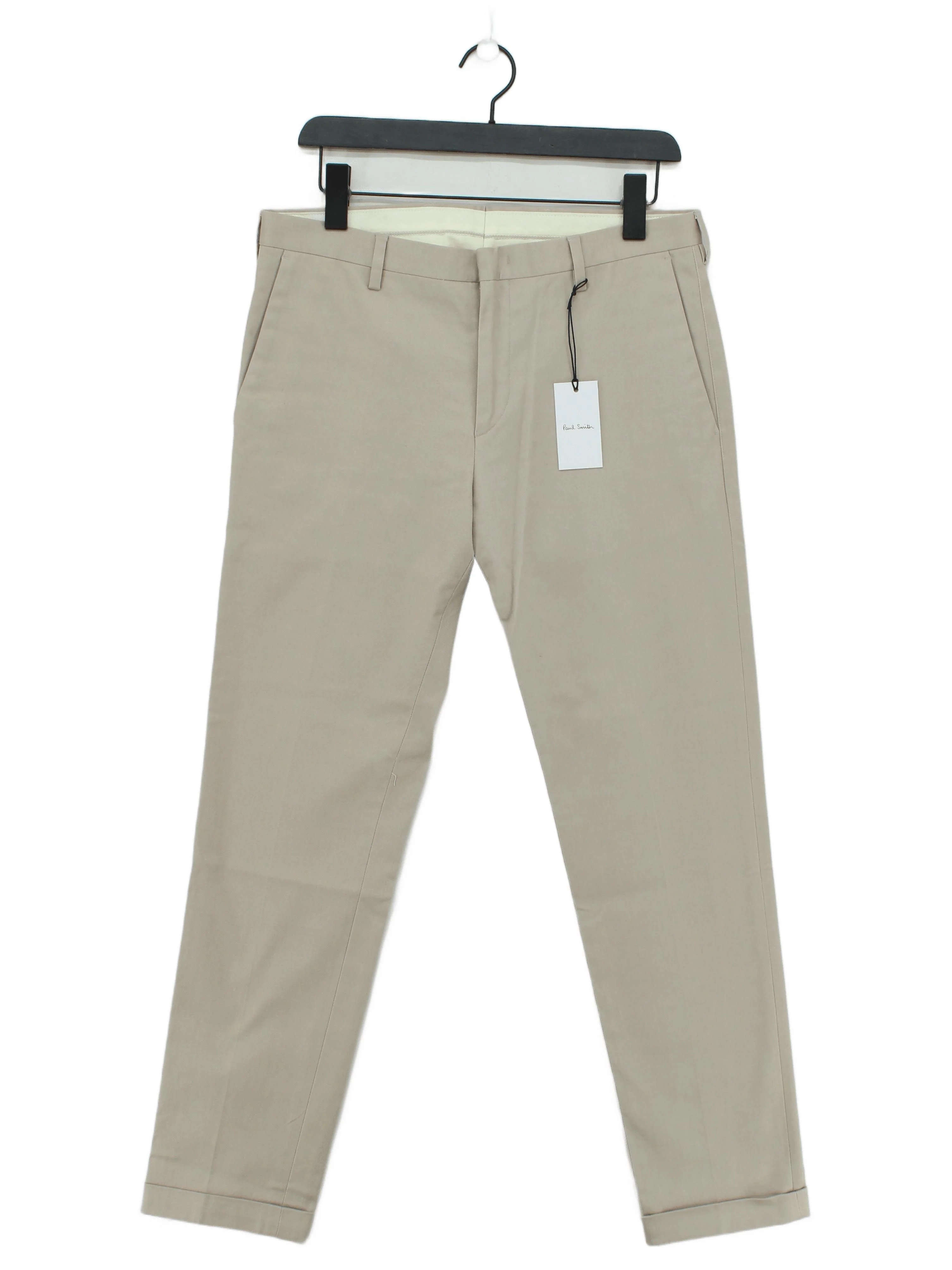 Paul Smith Men's Trousers W 32 in Tan Cotton with Elastane Tapered Chino