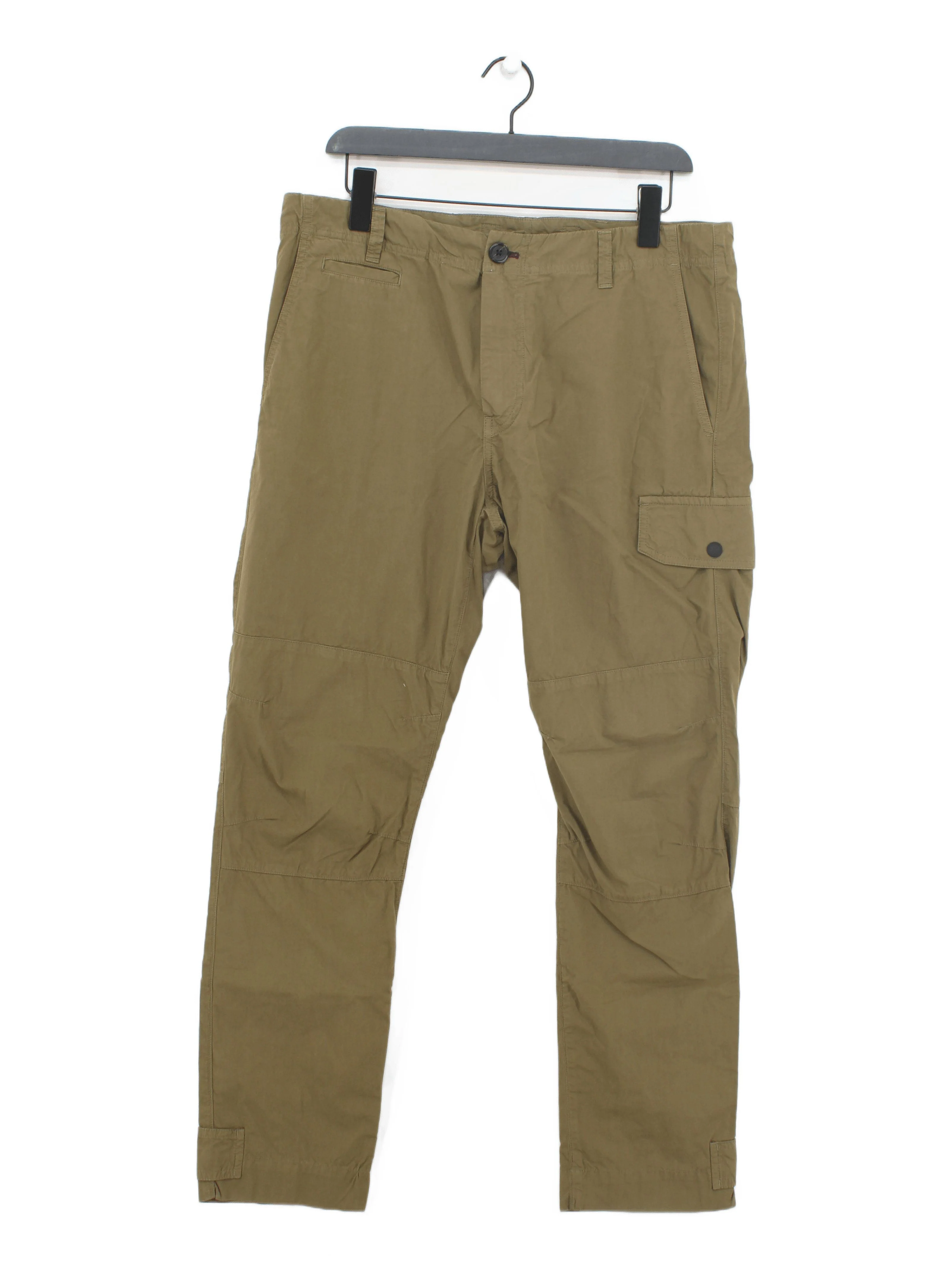 Paul Smith Men's Trousers W 33 in Green 100% Cotton Straight Cargo New with tags