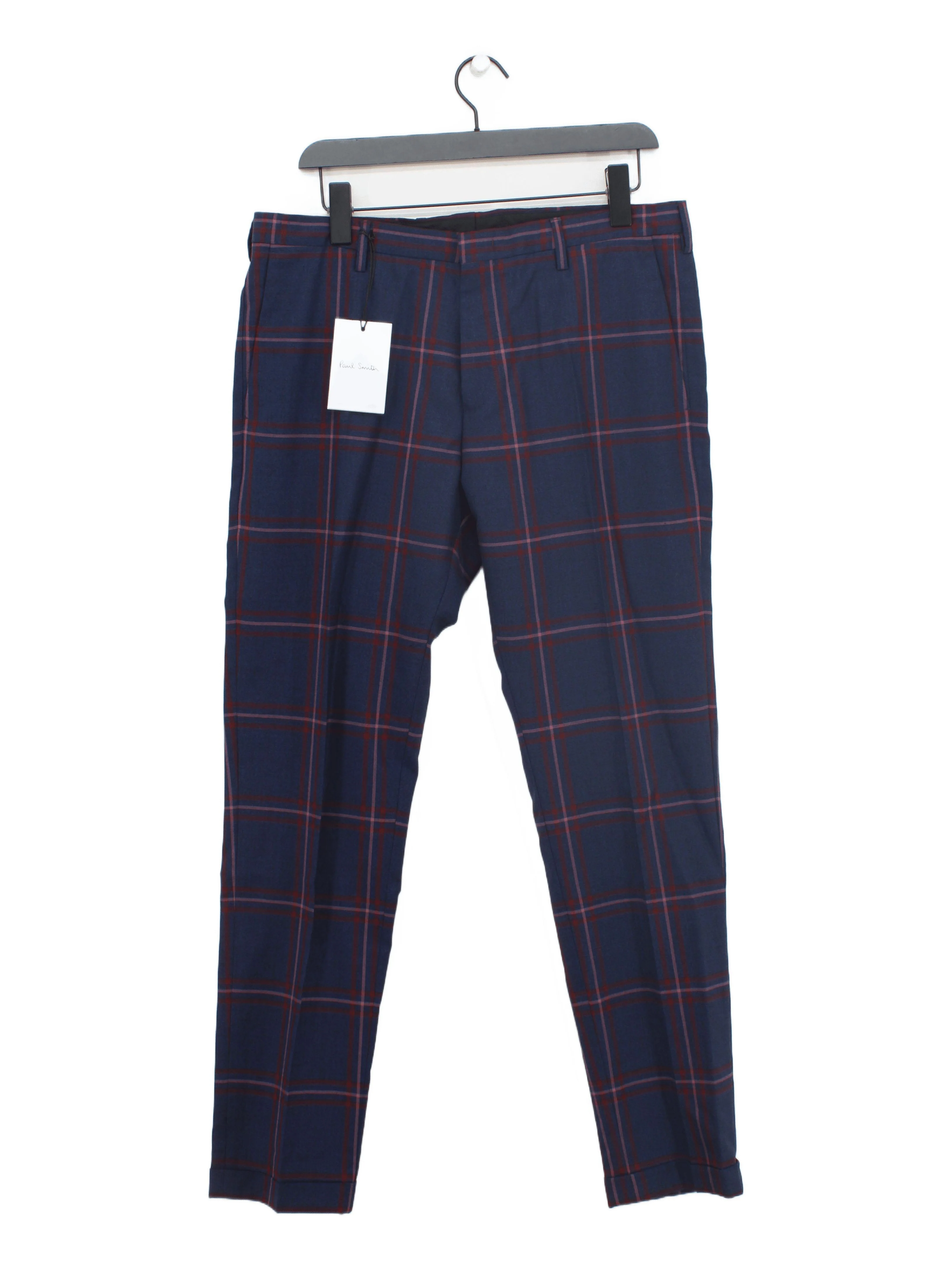 Paul Smith Men's Trousers W 34 in Blue 100% Wool Chino New with tags