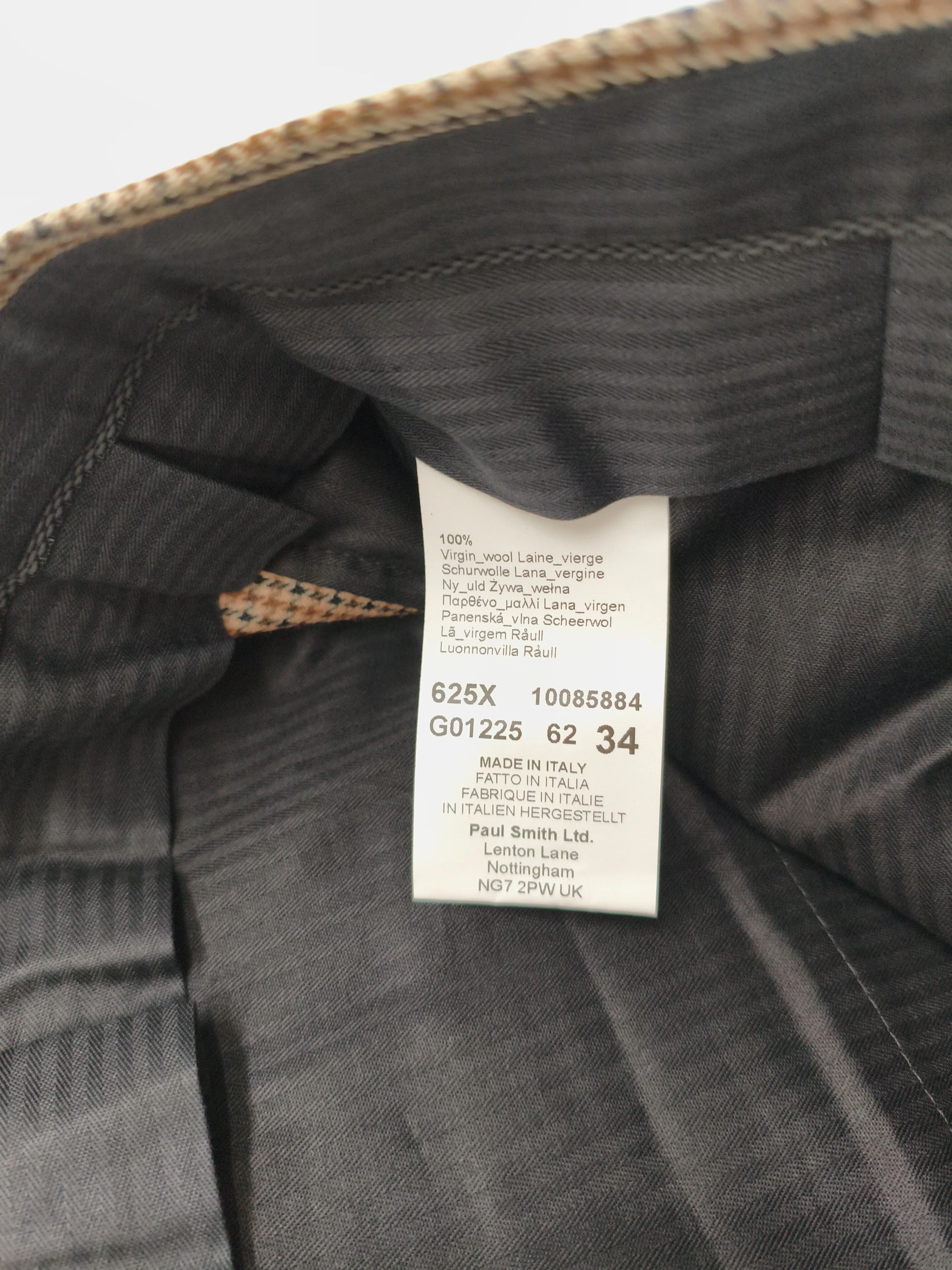 Paul Smith Men's Trousers W 34 in Brown 100% Wool Chino New with tags - Image 6