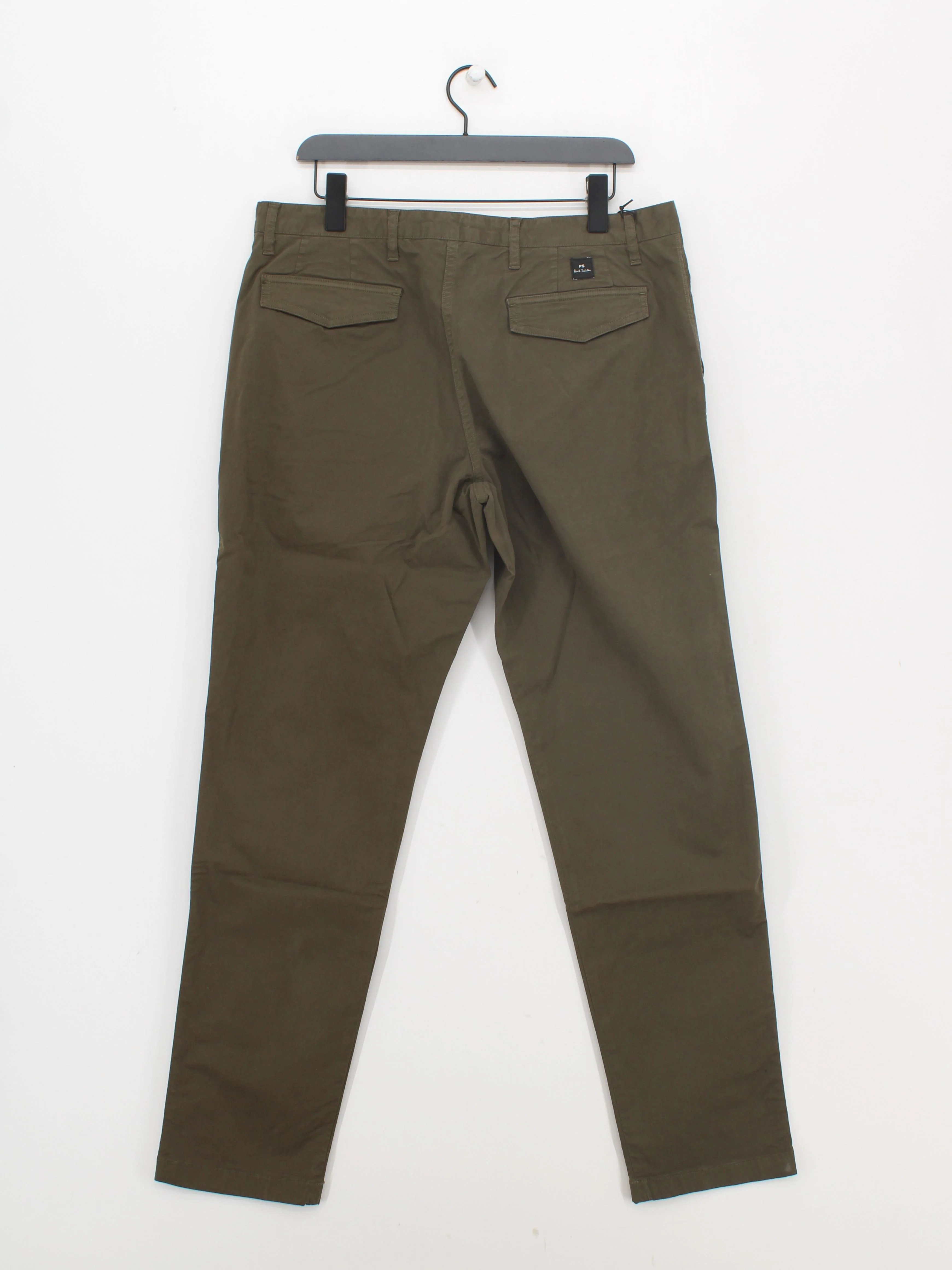 Paul Smith Men's Trousers W 34 in Green Cotton with Elastane Chino New with tags - Image 2