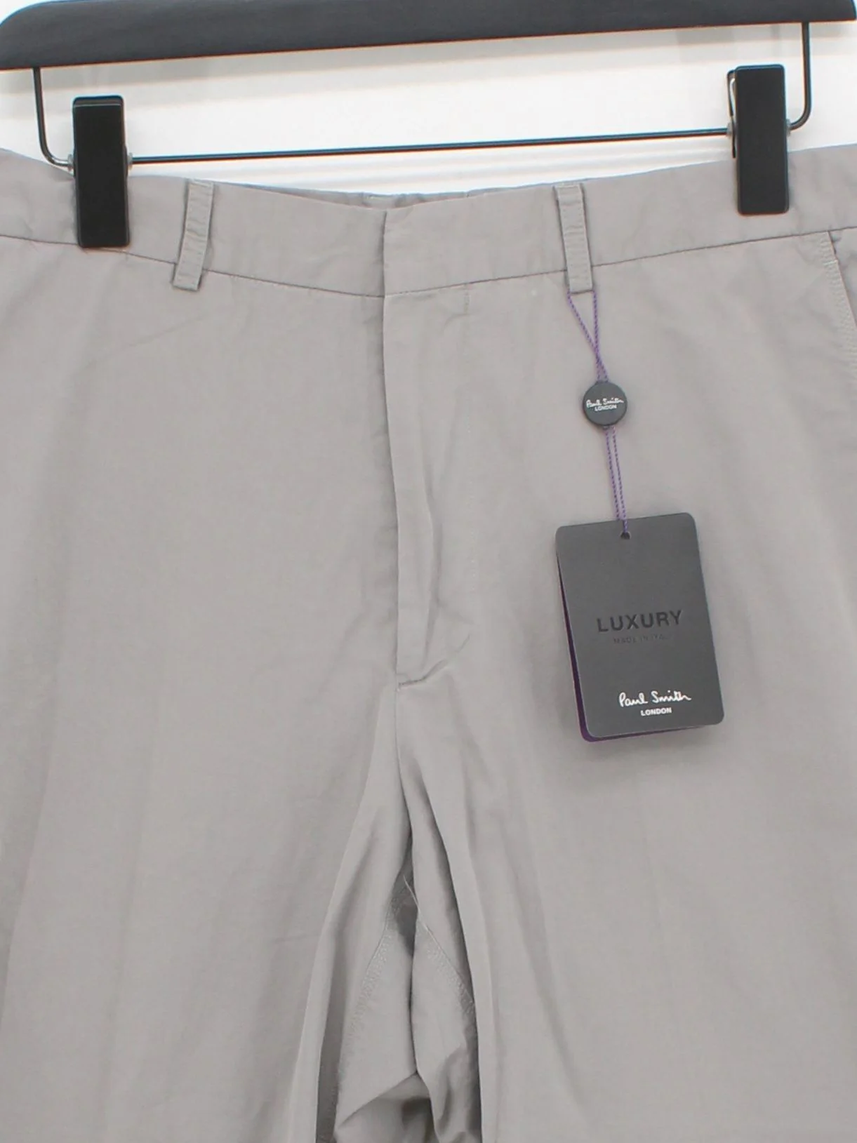Paul Smith Men's Trousers W 34 in Grey 100% Cotton Straight Chino New with tags - Image 3