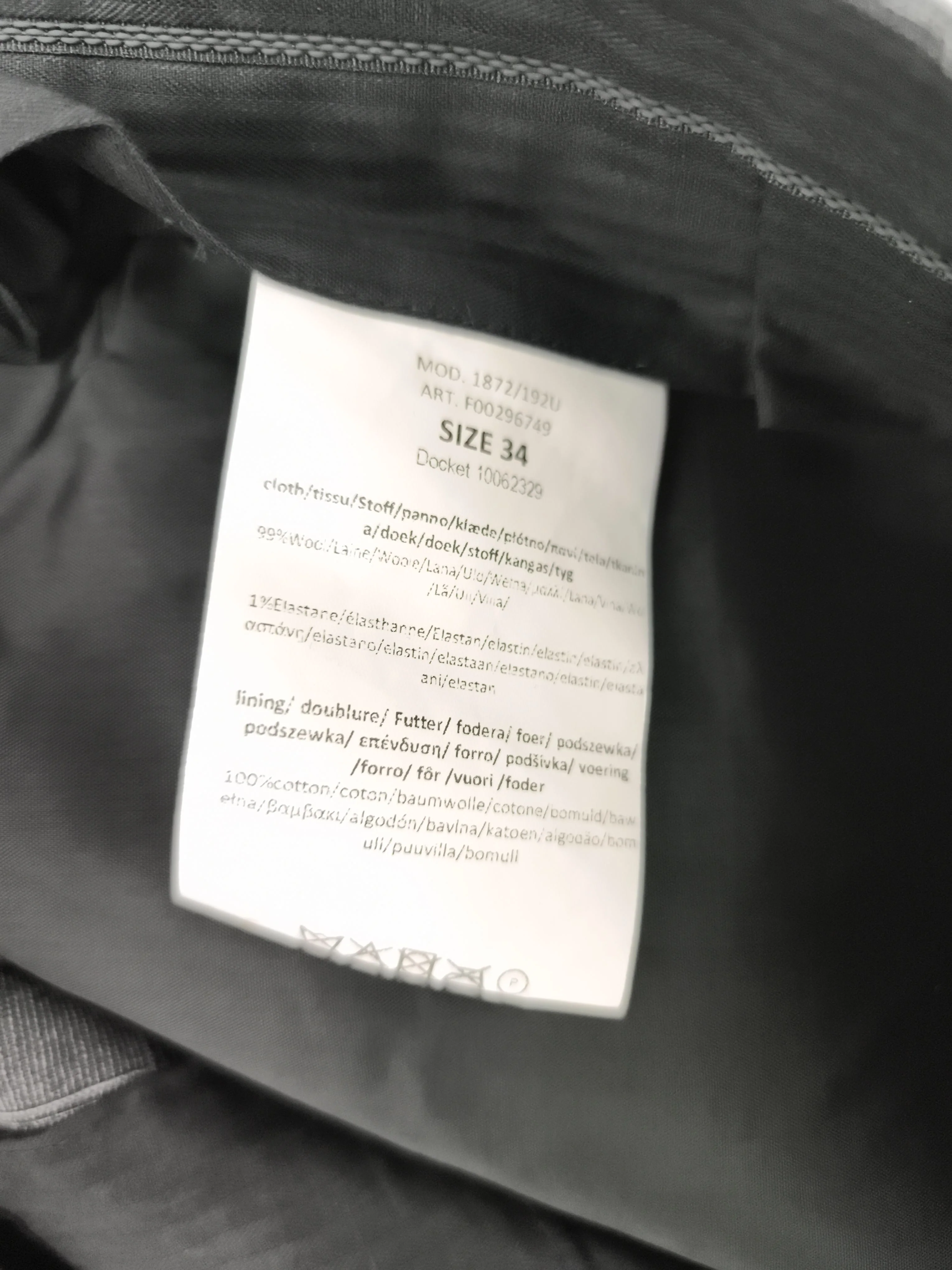 Paul Smith Men's Trousers W 34 in Grey Wool with Elastane Chino New with tags - Image 6