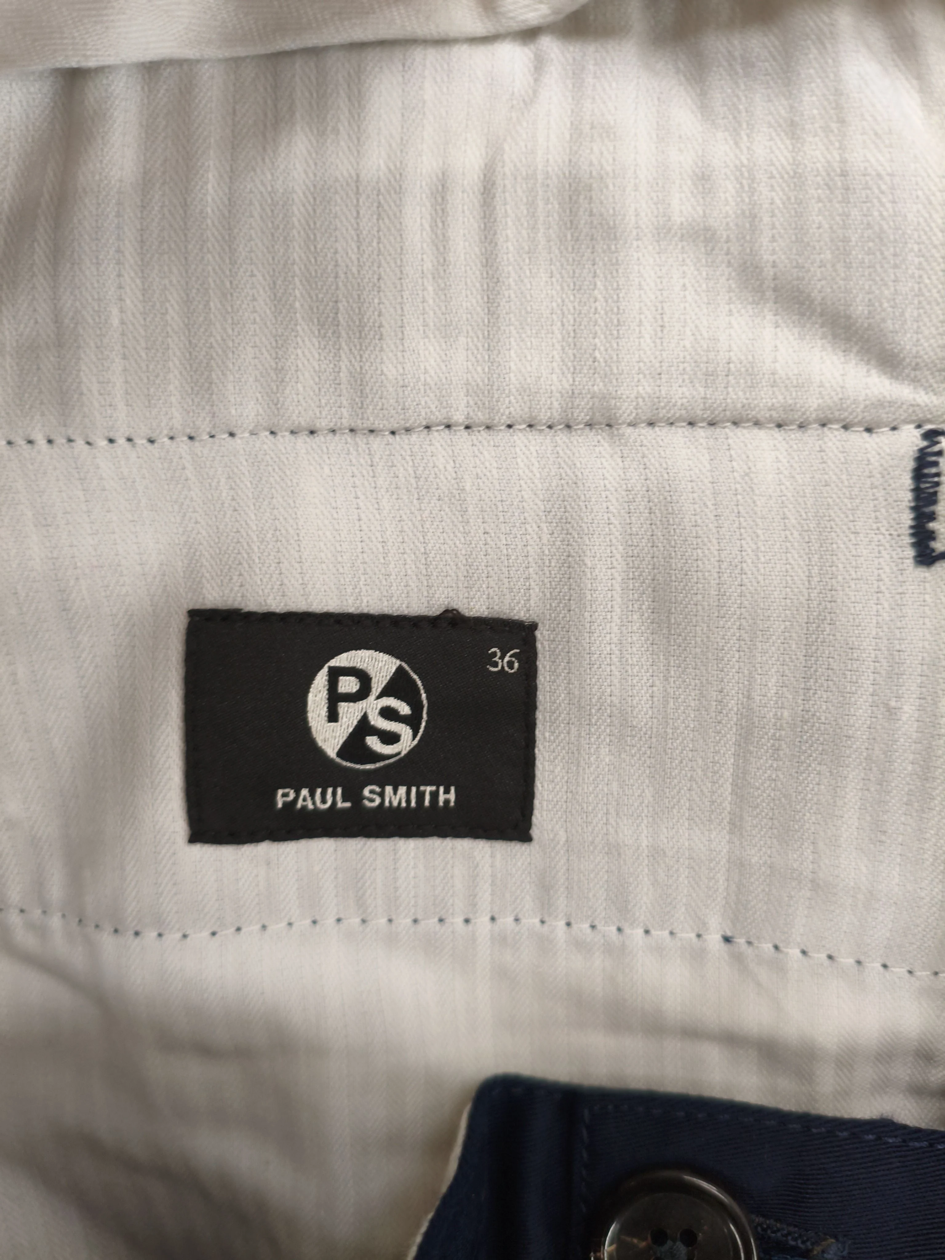 Paul Smith Men's Trousers W 36 in Blue 100% Cotton Straight Chino New with tags - Image 5