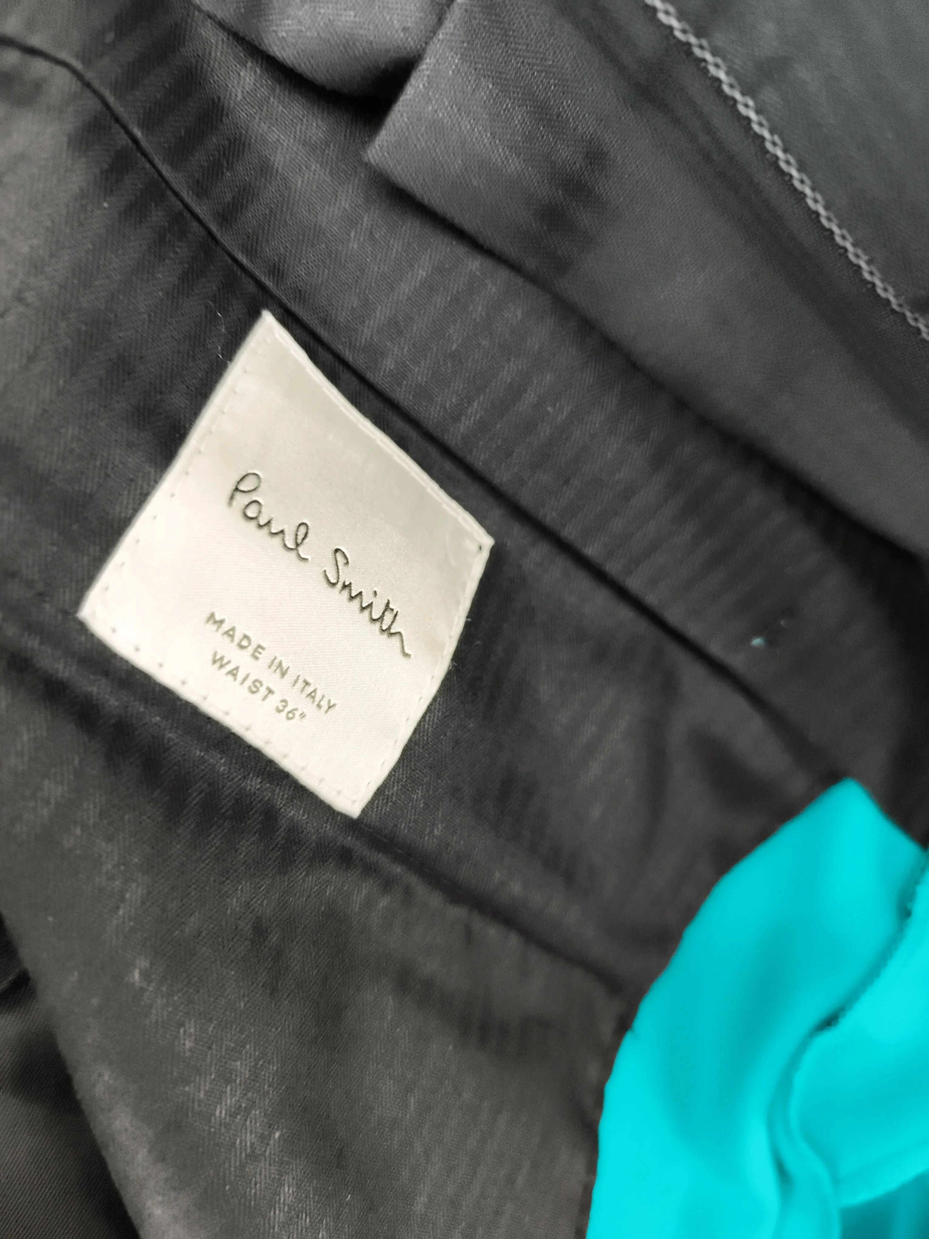Paul Smith Men's Trousers W 36 in Blue 100% Wool Straight Chino New with tags - Image 5