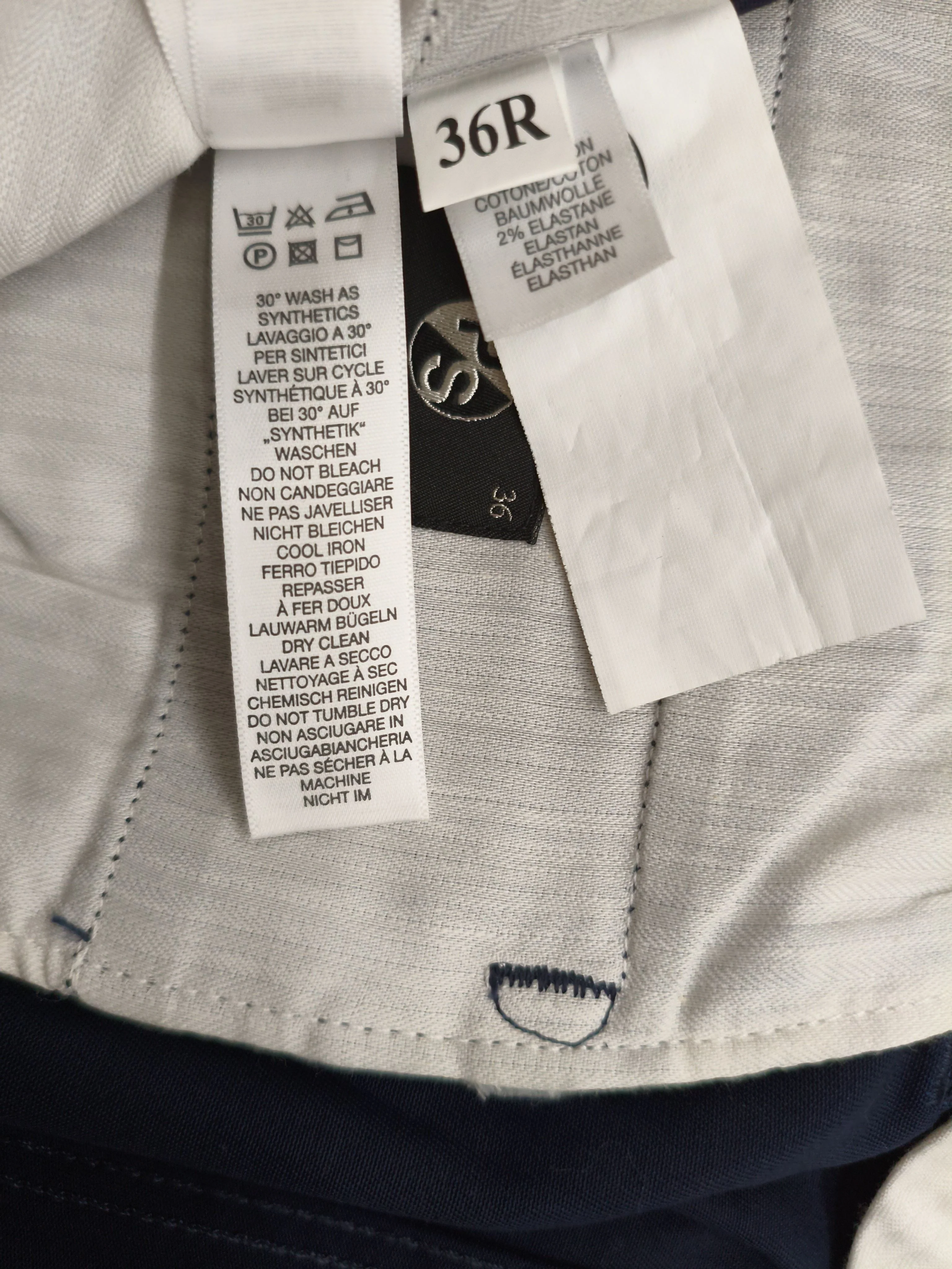 Paul Smith Men's Trousers W 36 in Blue Cotton with Elastane Chino New with tags - Image 6
