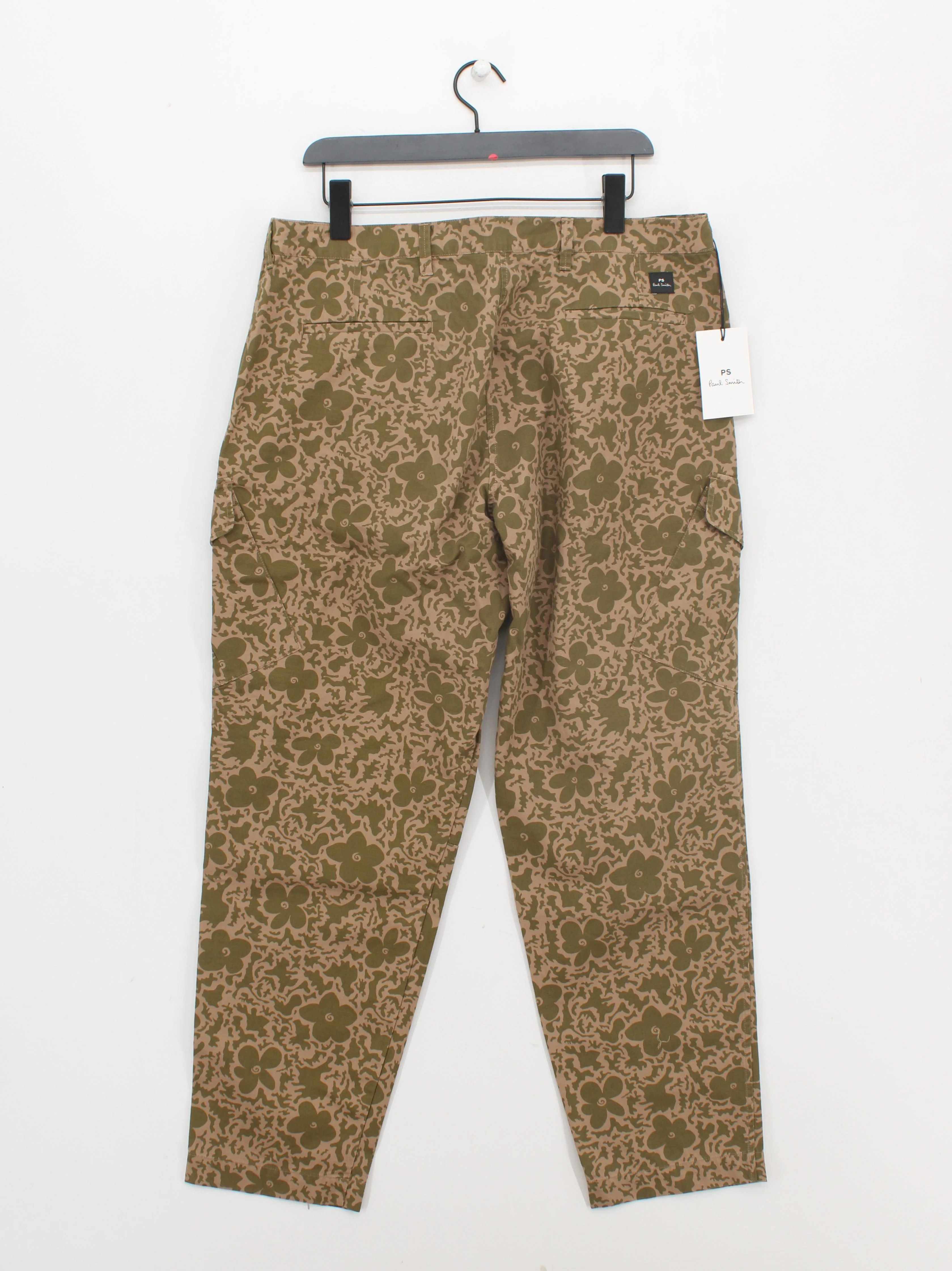 Paul Smith Men's Trousers W 36 in Green 100% Cotton Cargo New with tags - Image 2