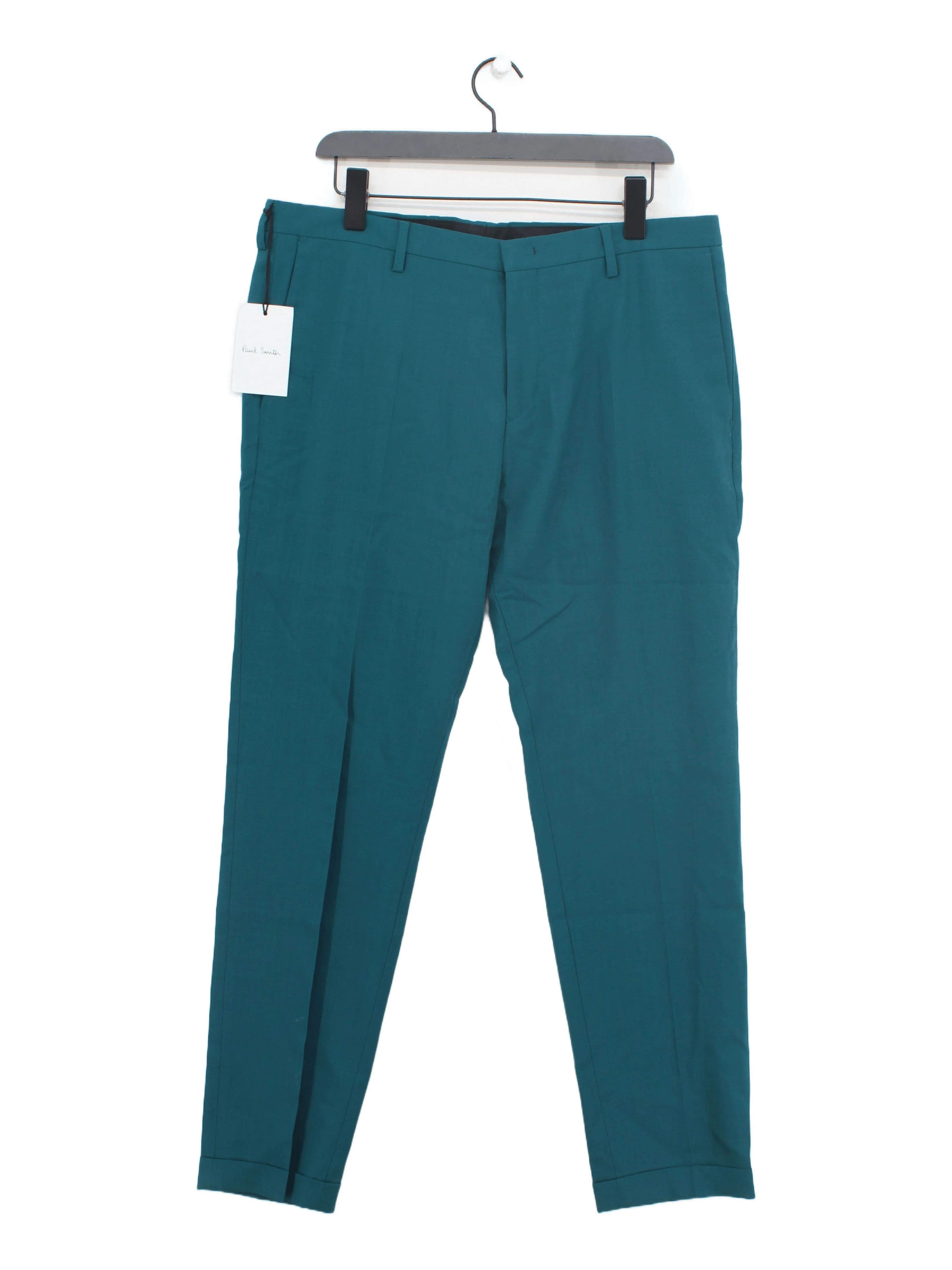 Paul Smith Men's Trousers W 36 in Green Wool with Rayon Chino New with tags