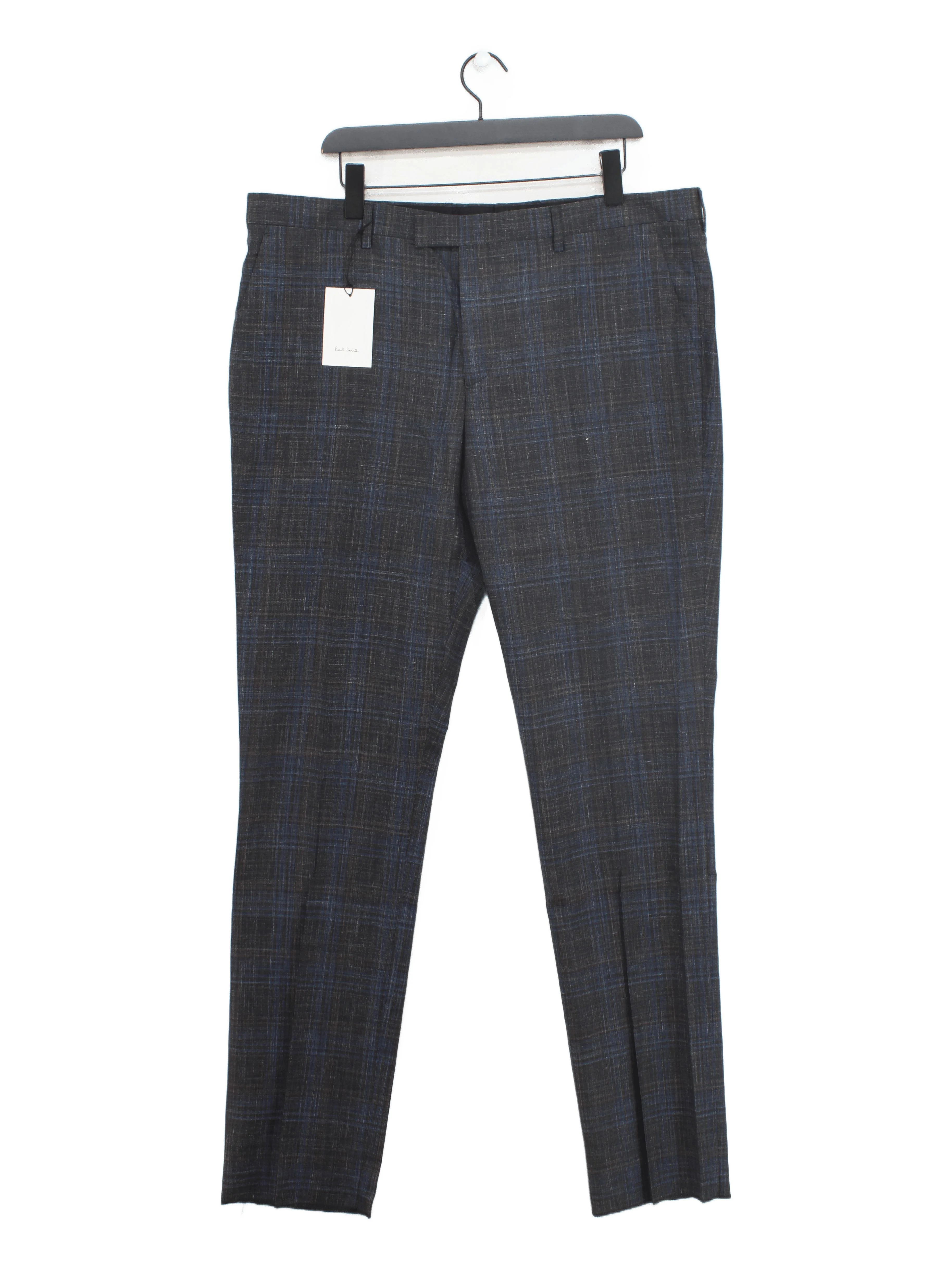 Paul Smith Men's Trousers W 46 in Grey Wool with Silk, Linen Chino New with tags