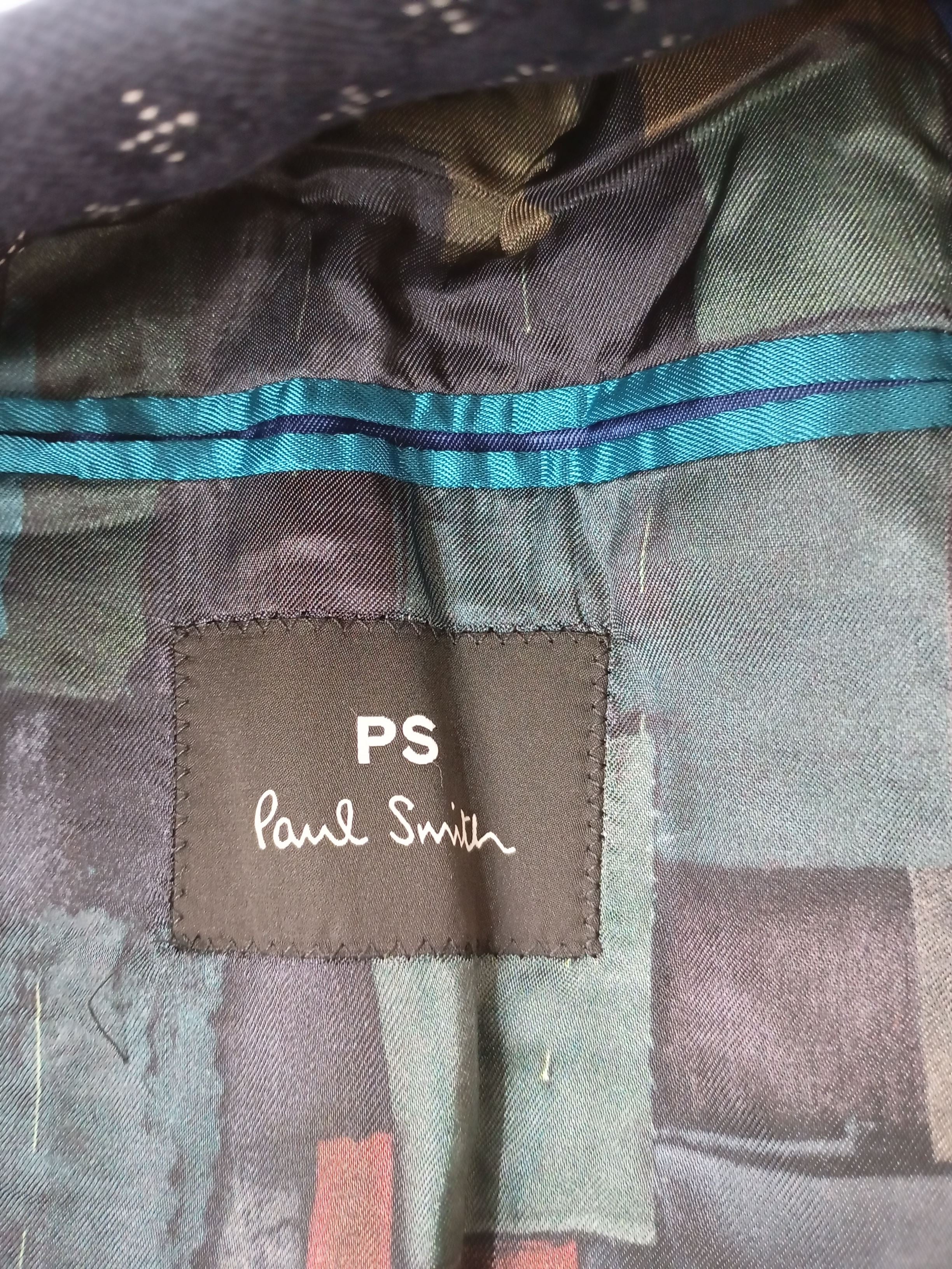 Paul Smith Men's Two Piece Suit Chest: 38 in Blue Wool New with tags - Image 6