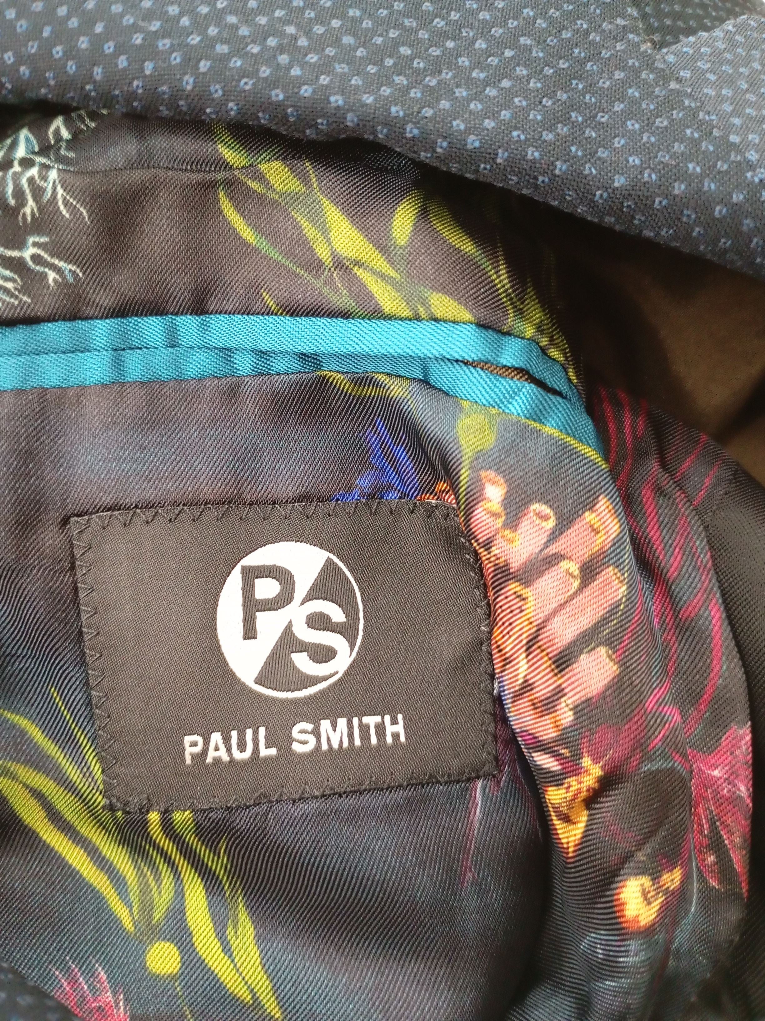 Paul Smith Men's Two Piece Suit Chest: 38 in Blue Wool New with tags - Image 6