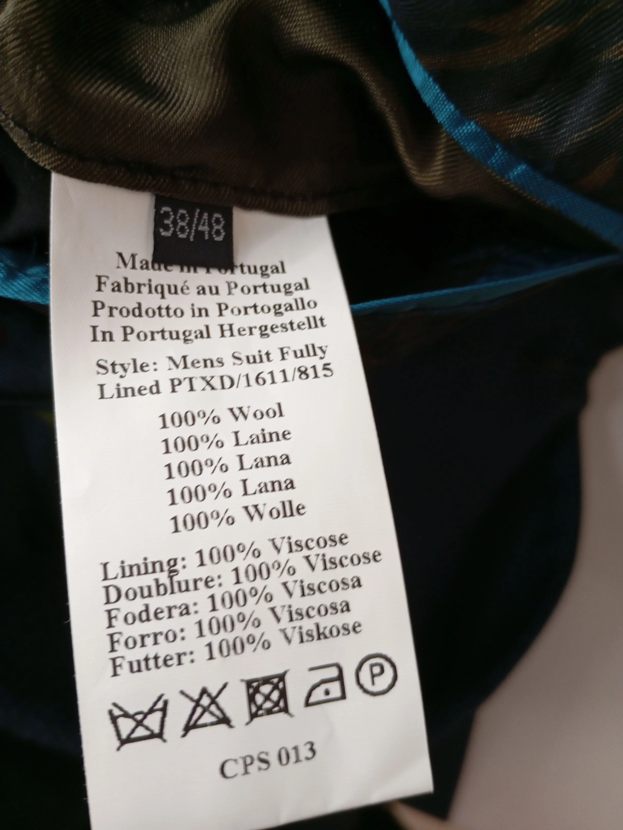 Paul Smith Men's Two Piece Suit Chest: 38 in Blue Wool New with tags - Image 7