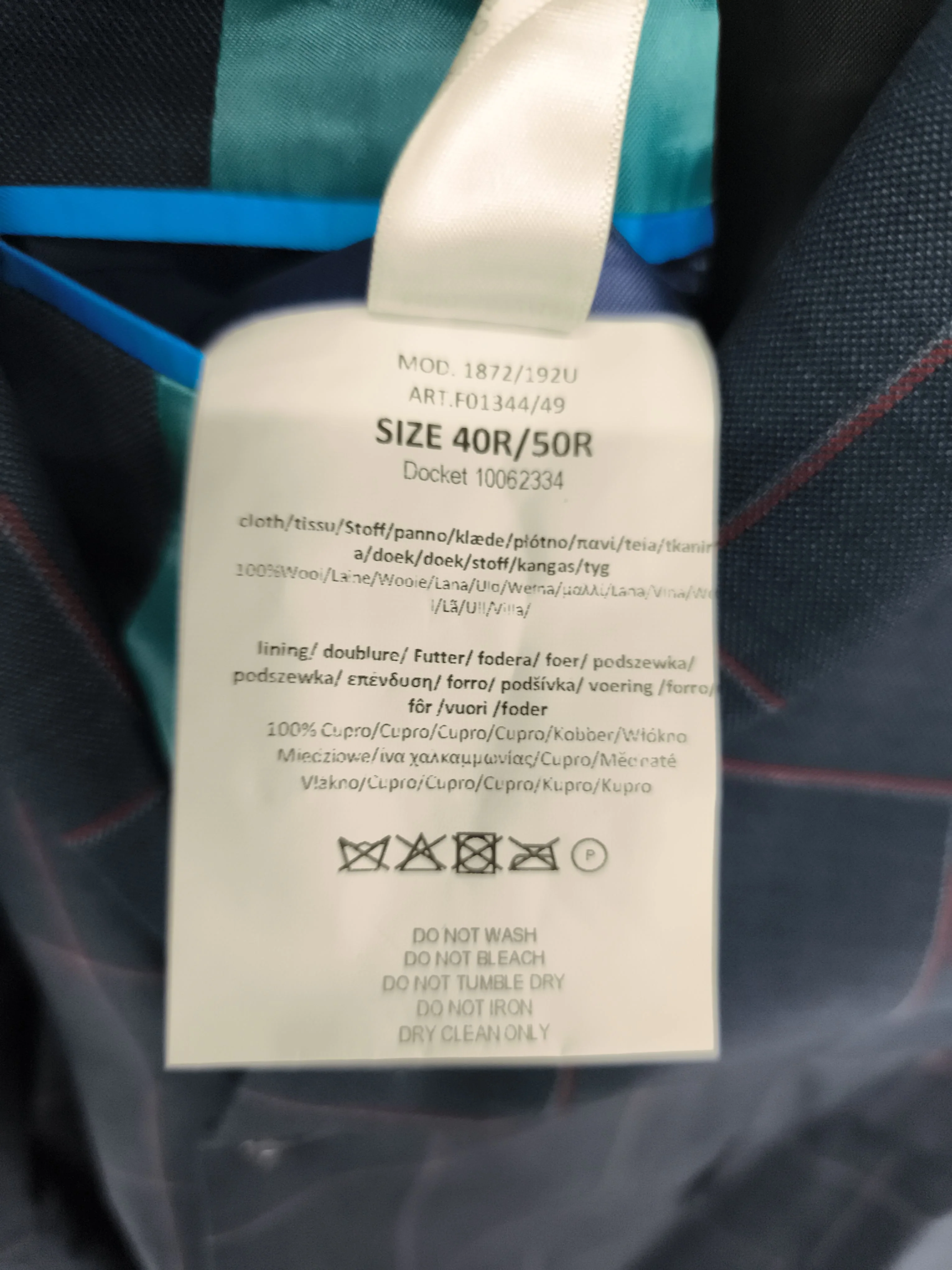 Paul Smith Men's Two Piece Suit Chest: 40 in Blue Wool New with tags - Image 7