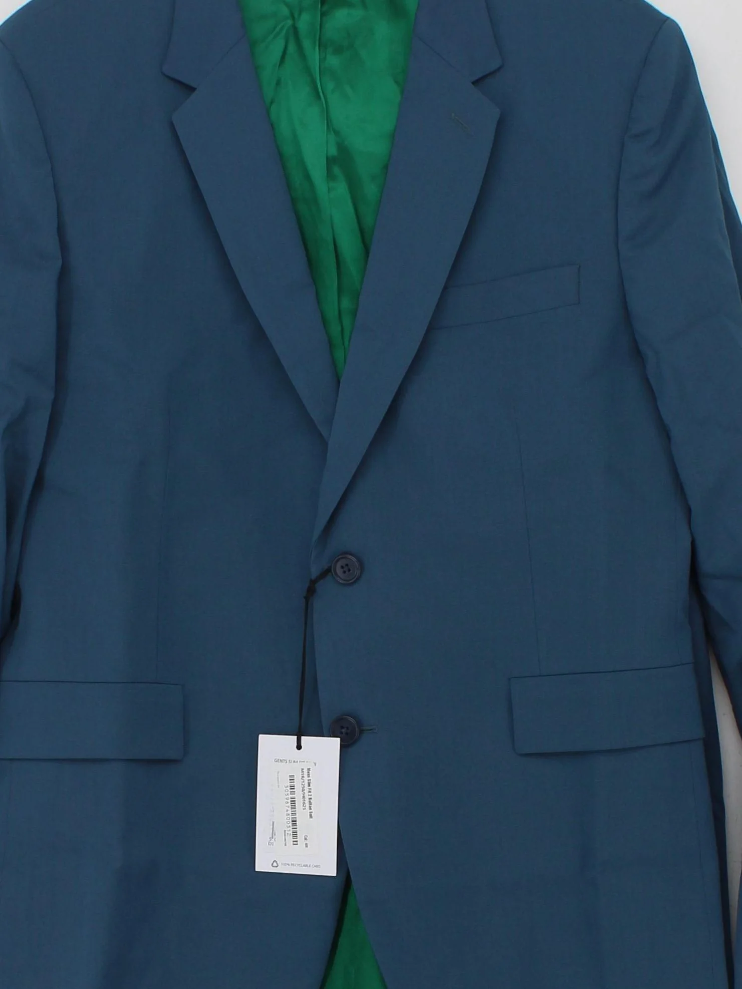 Paul Smith Men's Two Piece Suit Chest: 40 in Blue Wool New with tags - Image 3