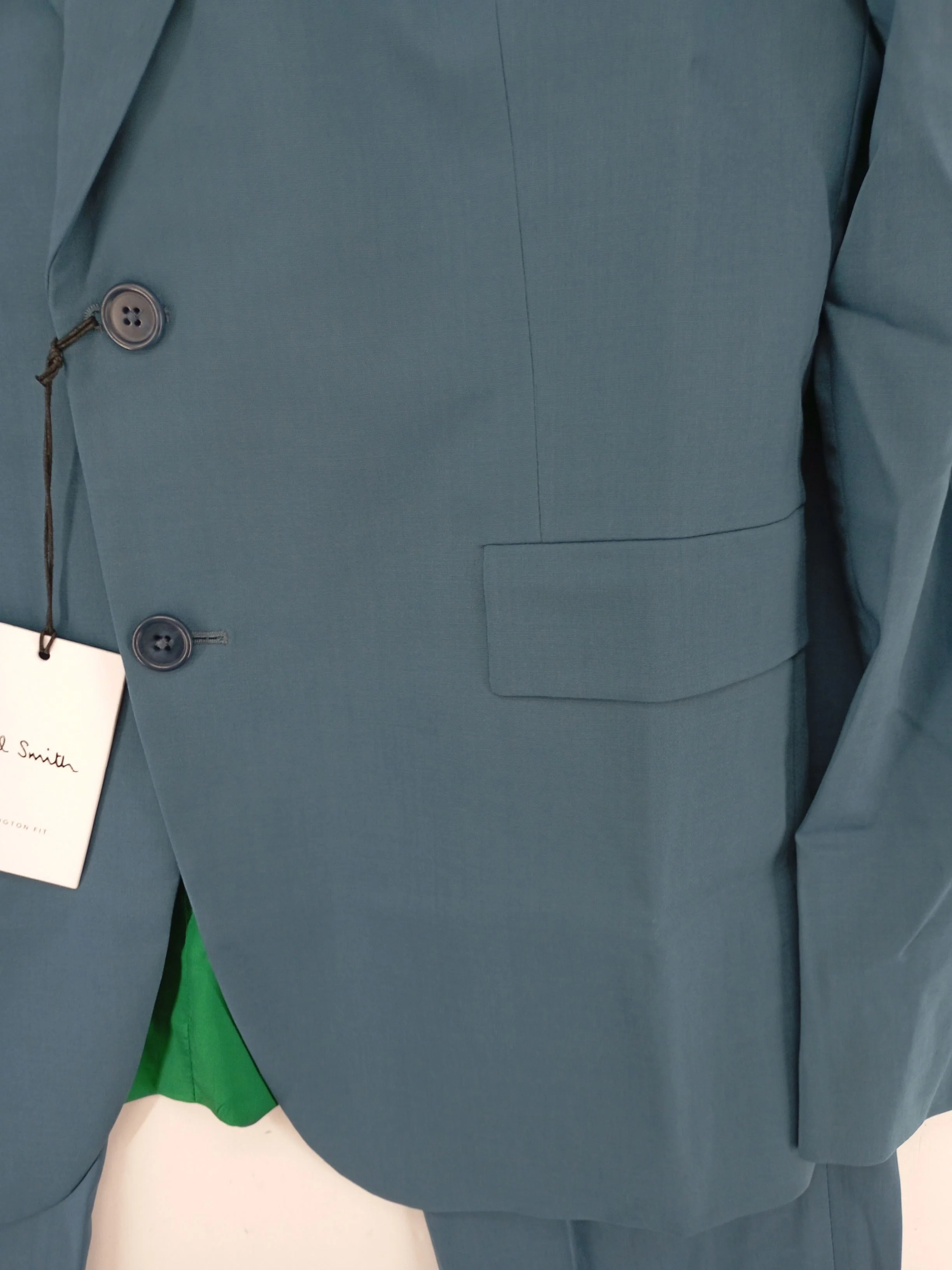 Paul Smith Men's Two Piece Suit Chest: 40 in Blue Wool New with tags - Image 5
