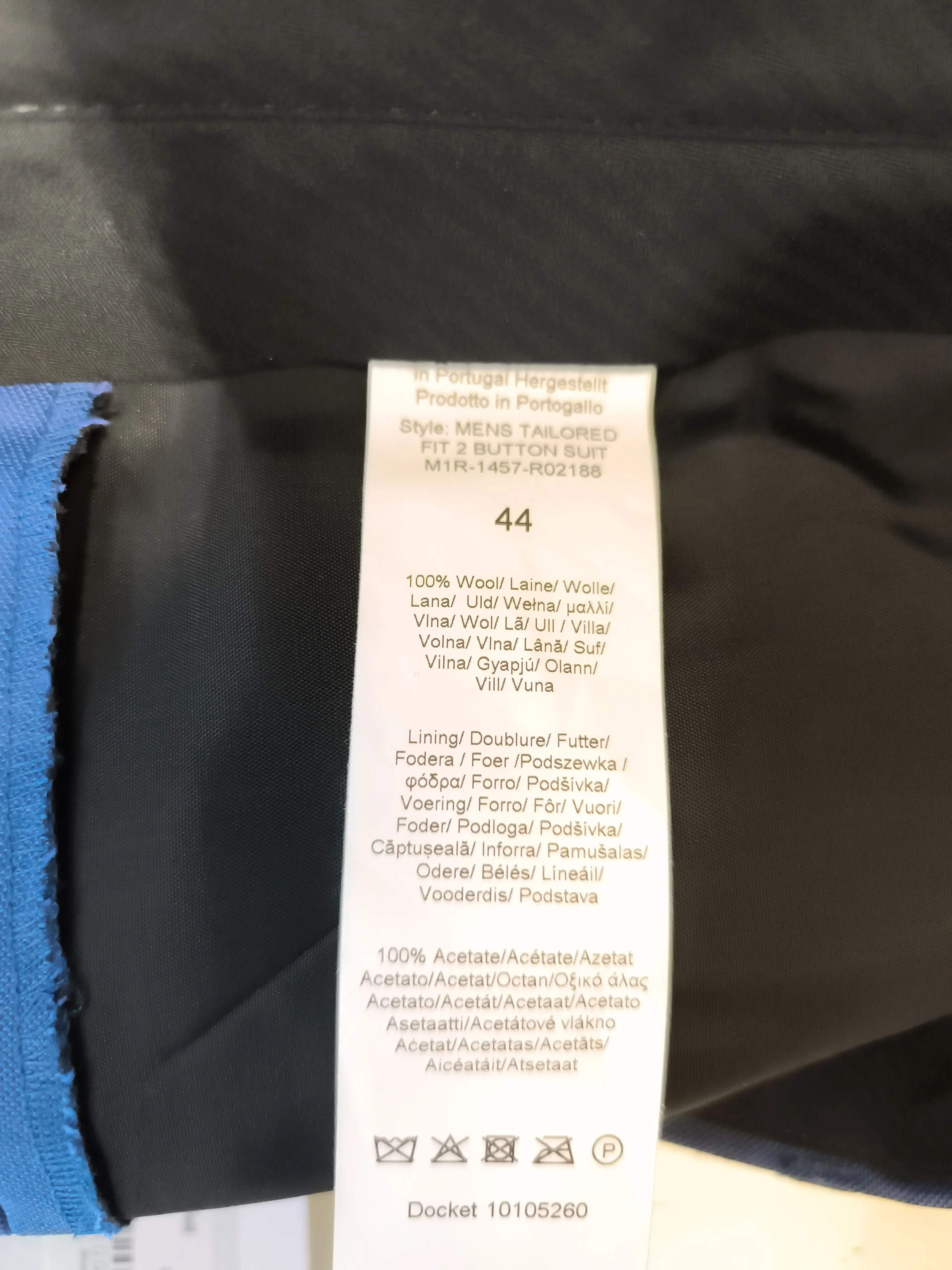 Paul Smith Men's Two Piece Suit Chest: 44 in Blue Wool New with tags - Image 7