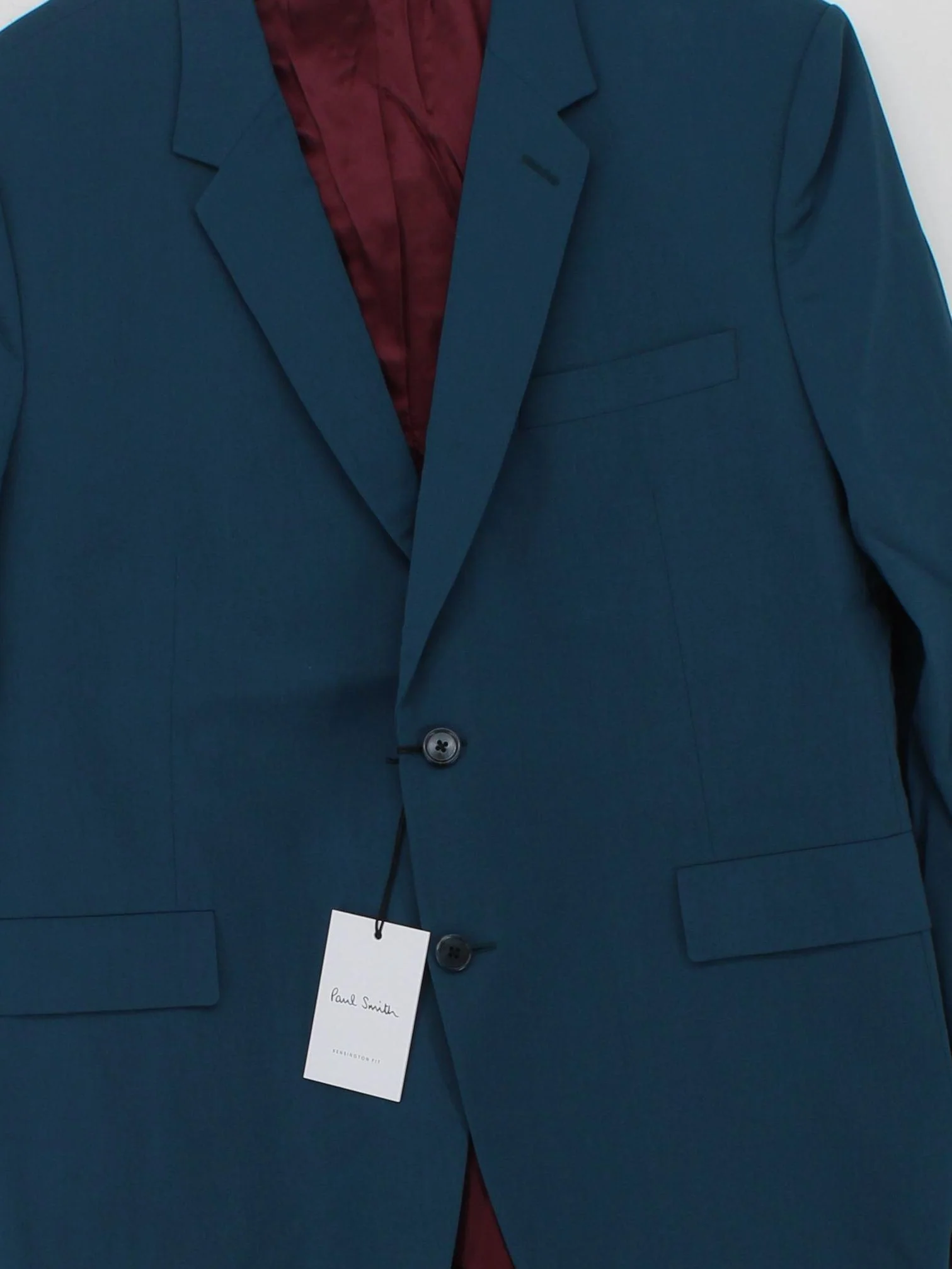 Paul Smith Men's Two Piece Suit Chest: 44 in Blue Wool New with tags - Image 3