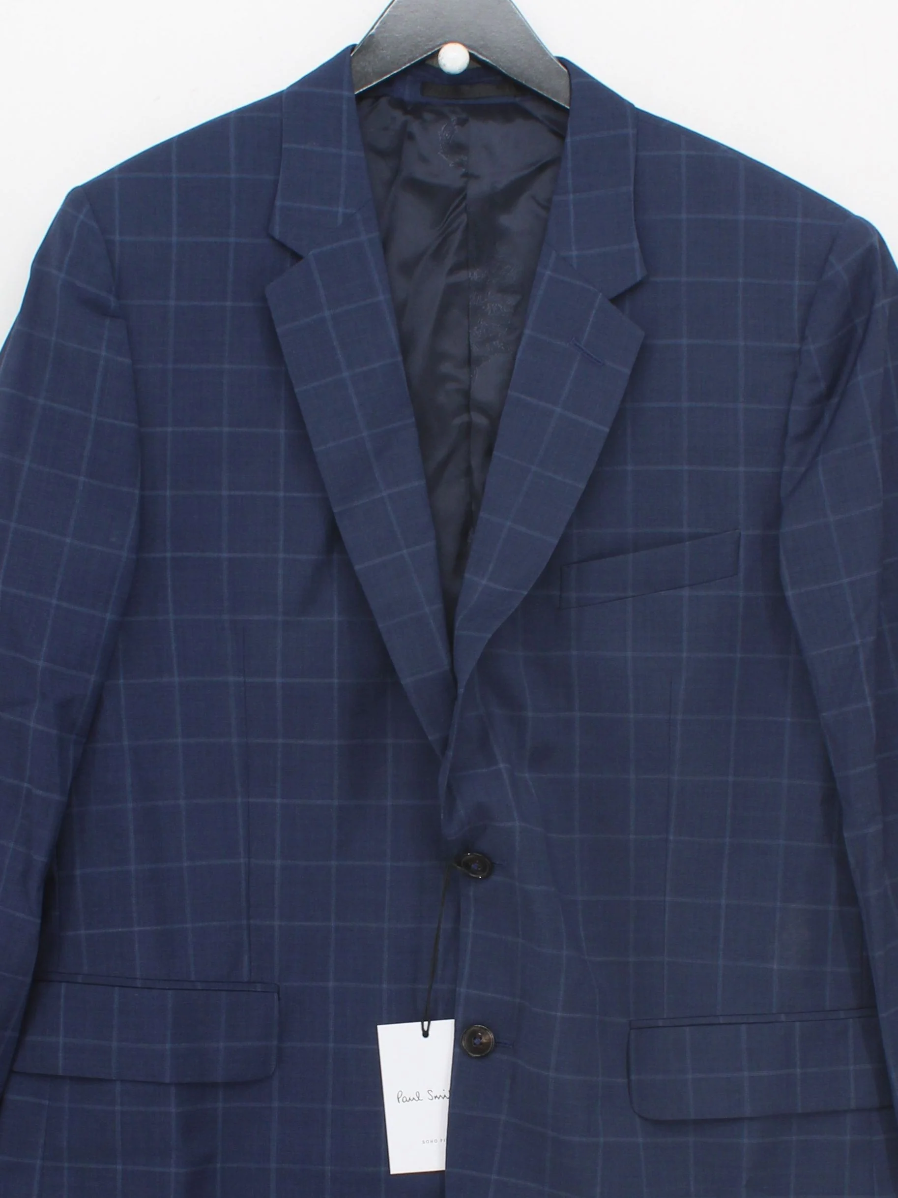 Paul Smith Men's Two Piece Suit Chest: 46 in Blue Wool New with tags - Image 3