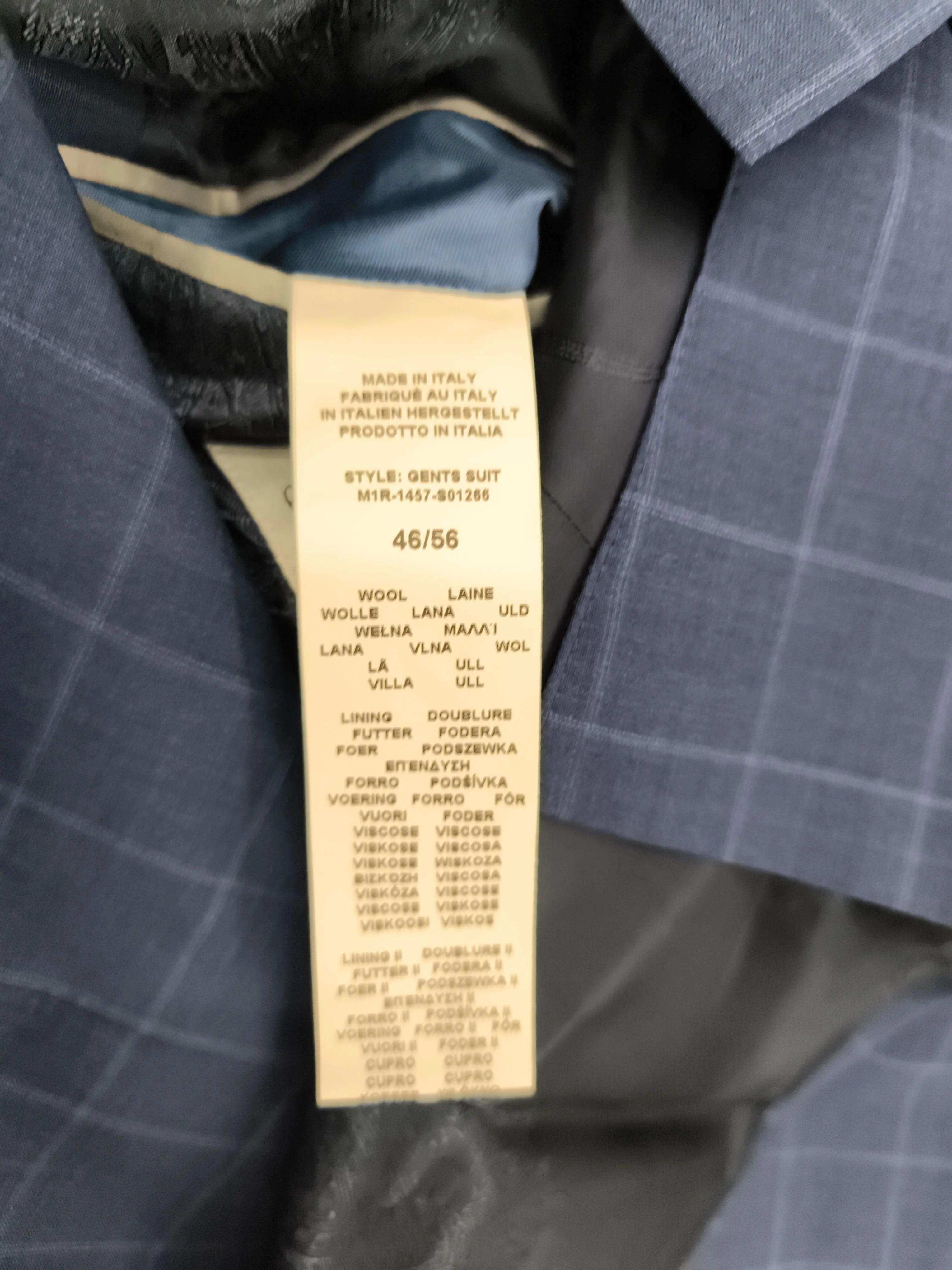 Paul Smith Men's Two Piece Suit Chest: 46 in Blue Wool New with tags - Image 7