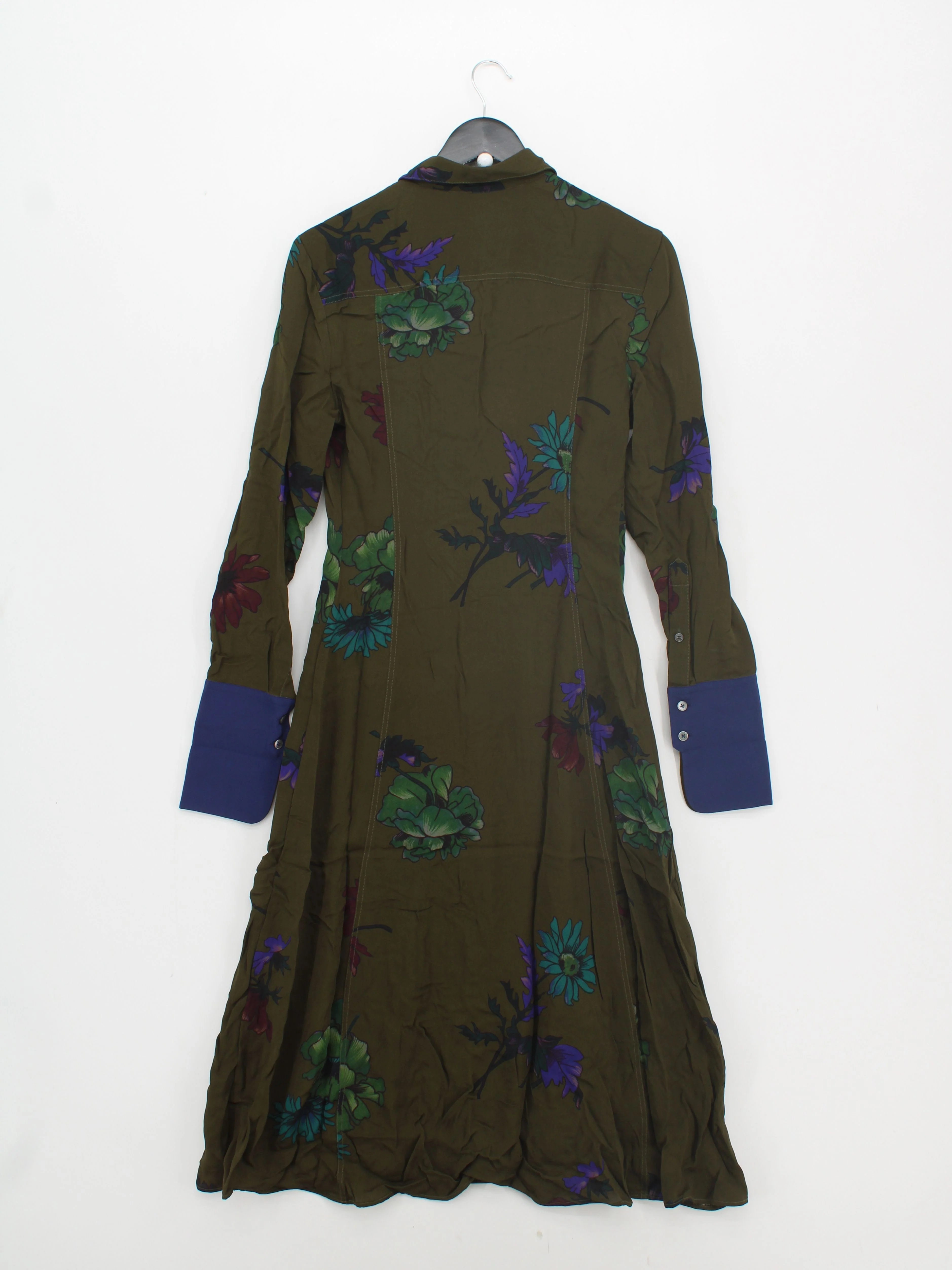 Paul Smith Shirt Midi Dress UK12 in Green RRP £420 - Image 2
