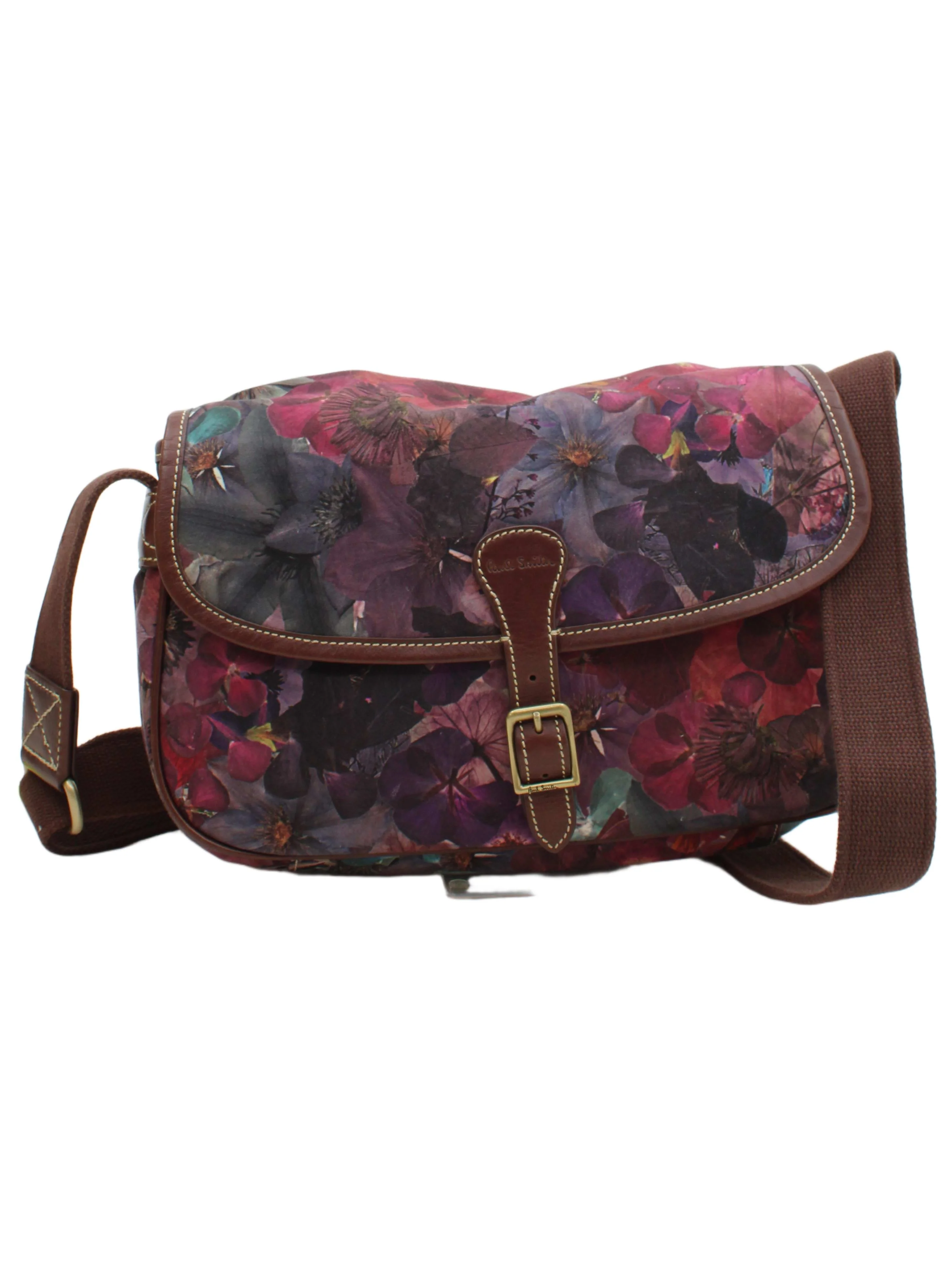 Paul Smith Women's Bag Multi Floral Polyester with Leather Crossbody