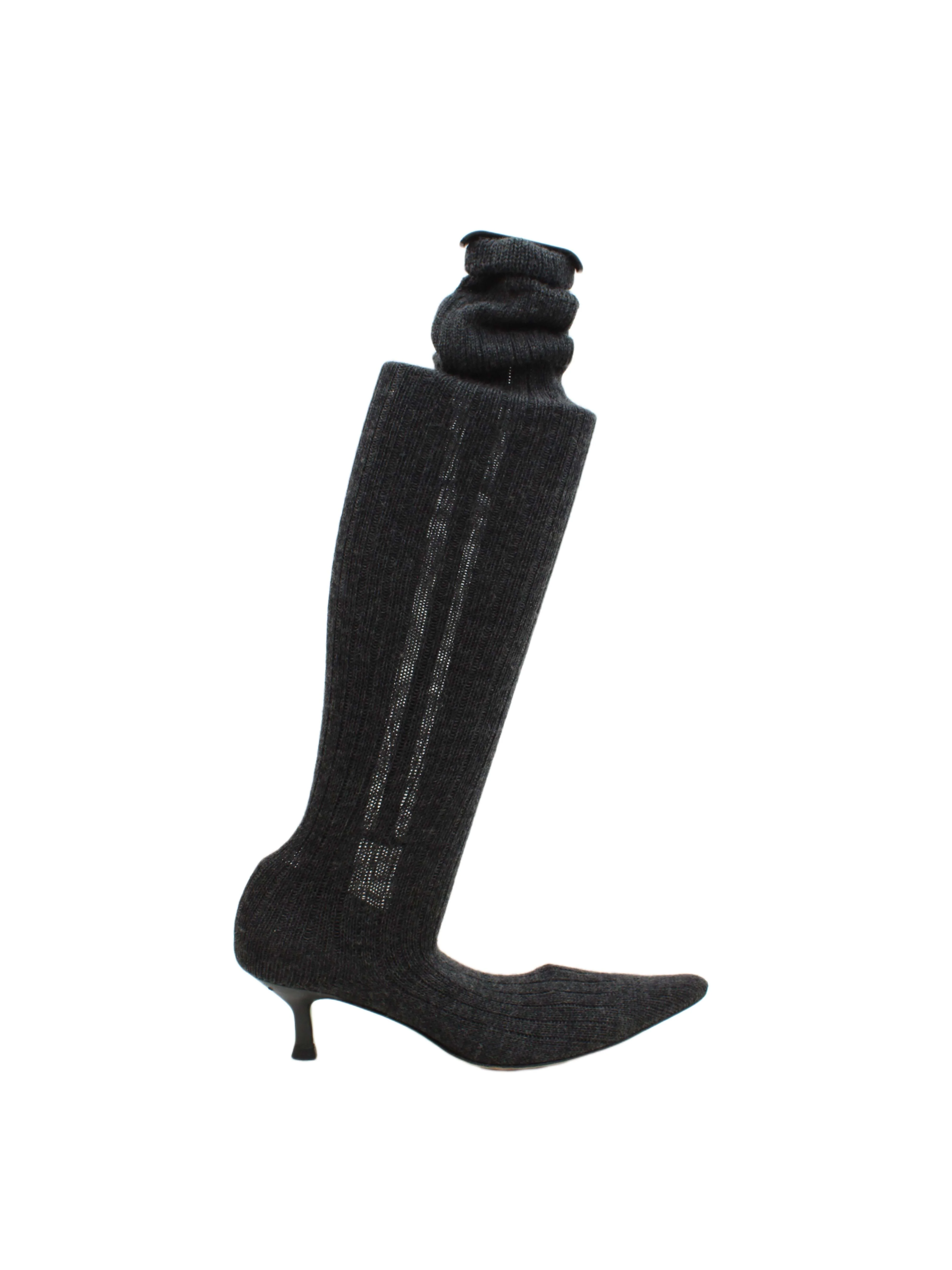 Paul Smith Women's Boots UK 6 Grey 100% Leather Platform