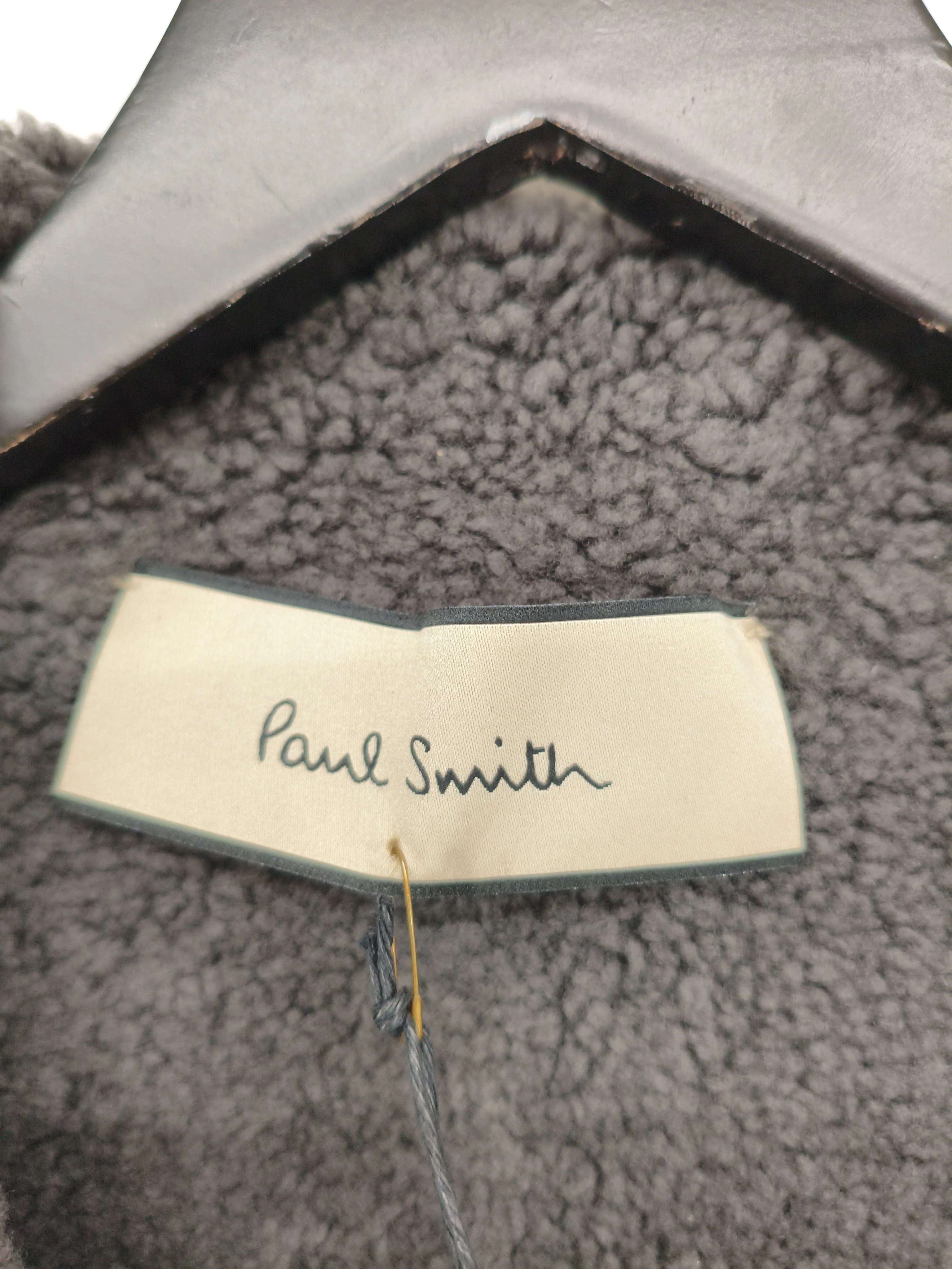 Paul Smith Women's Coat Chest: 40 in Grey 100% Faux Leather Overcoat - Image 6