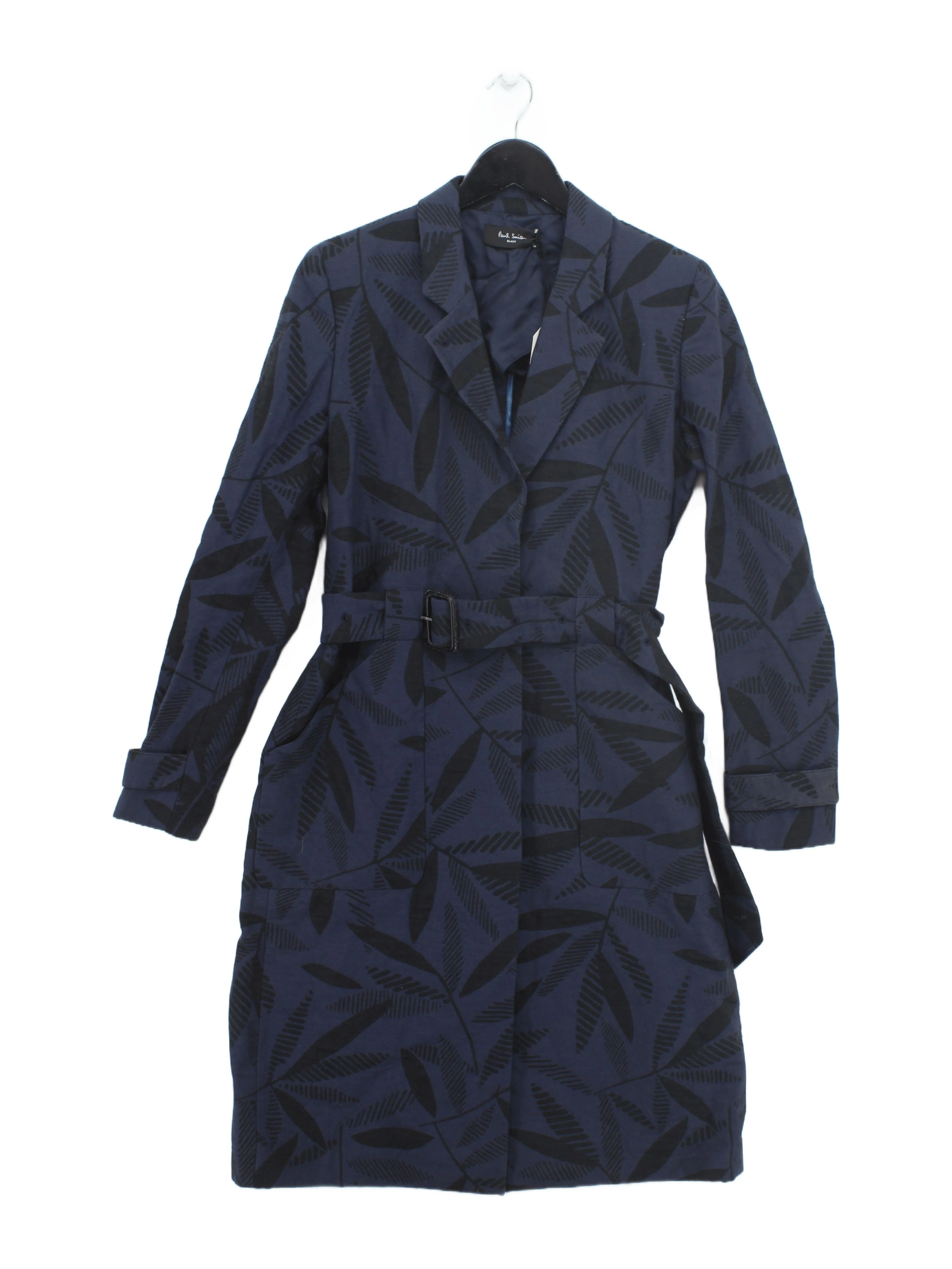 Paul Smith Women's Coat UK 14 Blue Cotton