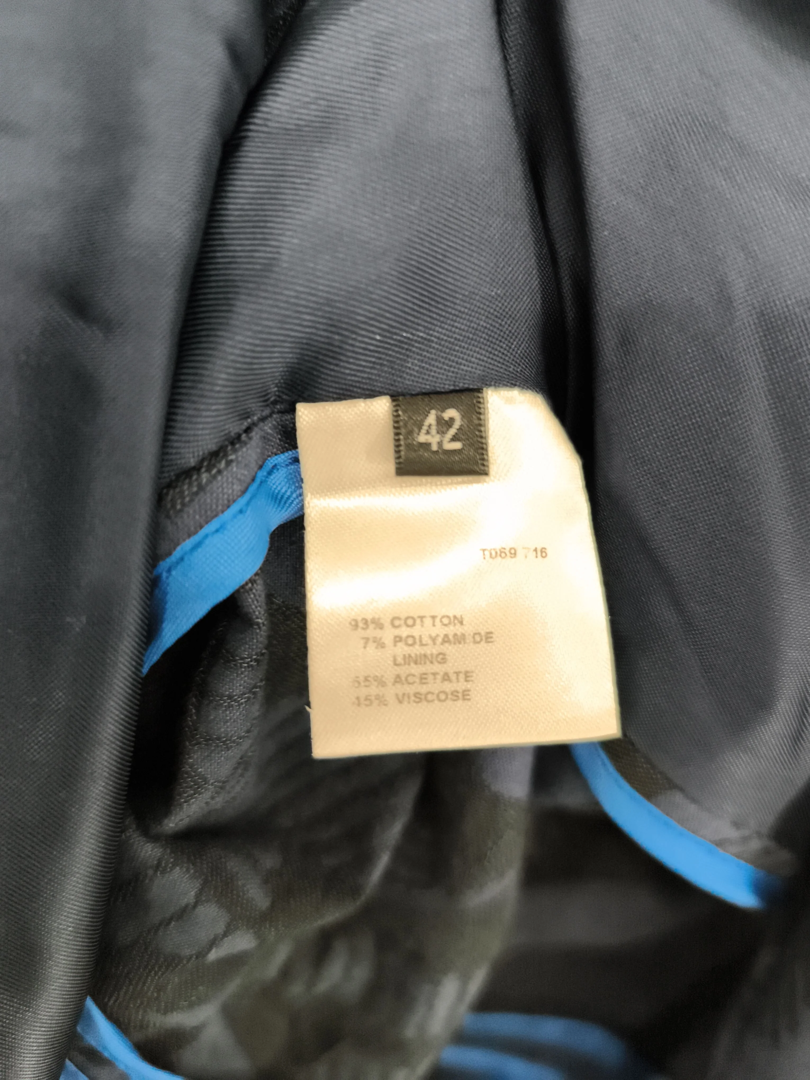 Paul Smith Women's Coat UK 14 Blue Cotton - Image 7