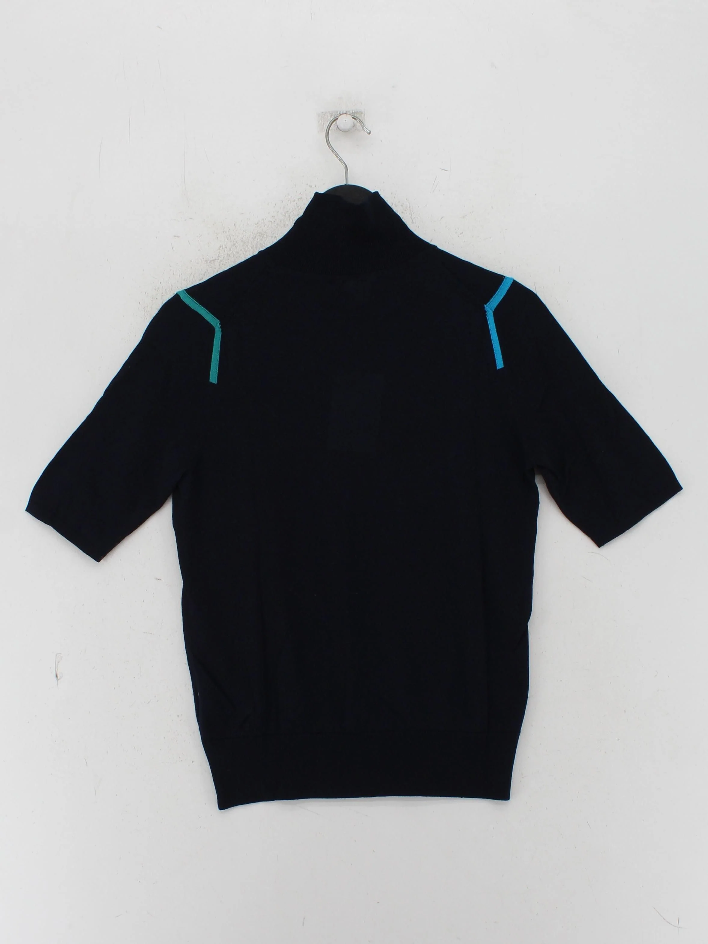 Paul Smith Women's Jumper S Blue 100% Cotton High Neck Pullover New with tags - Image 2
