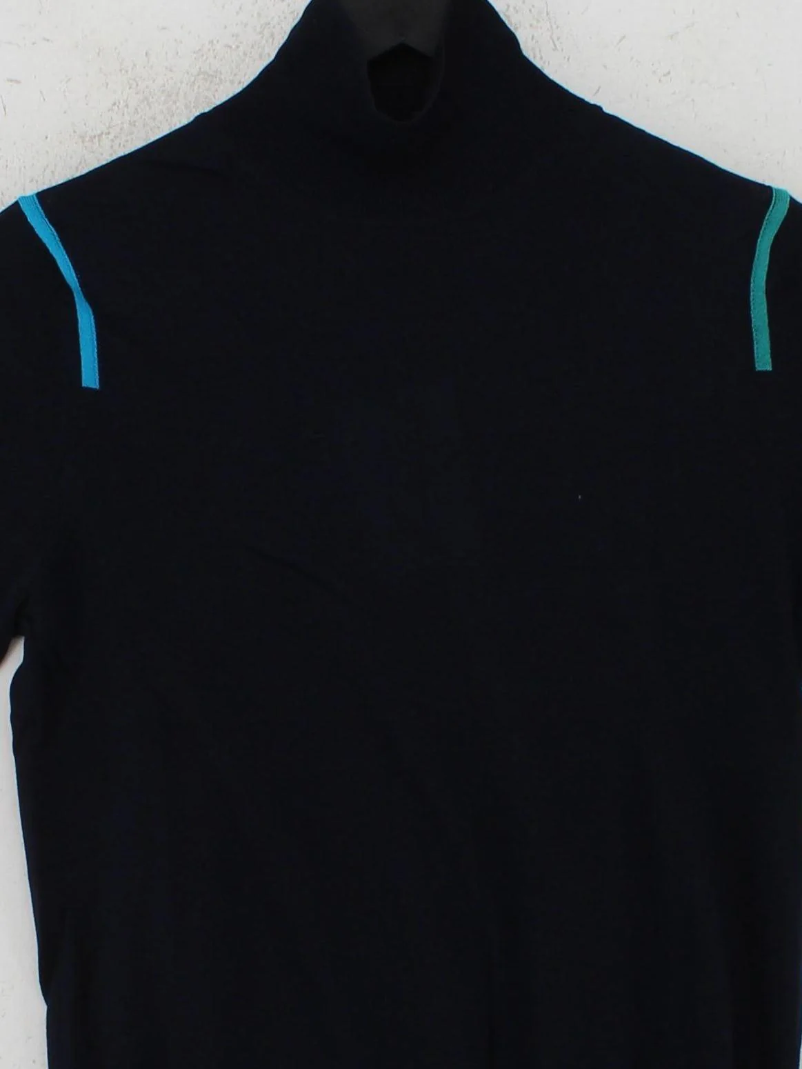 Paul Smith Women's Jumper S Blue 100% Cotton High Neck Pullover New with tags - Image 3