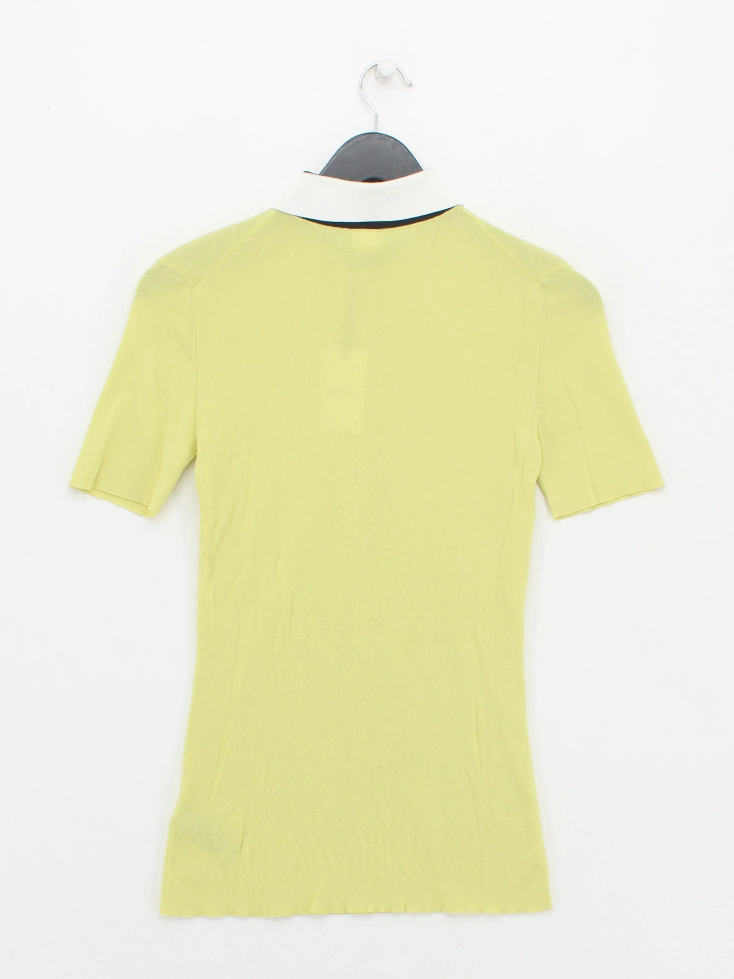 Paul Smith Women's Jumper S Yellow 100% Cotton Collared Pullover New with tags - Image 2