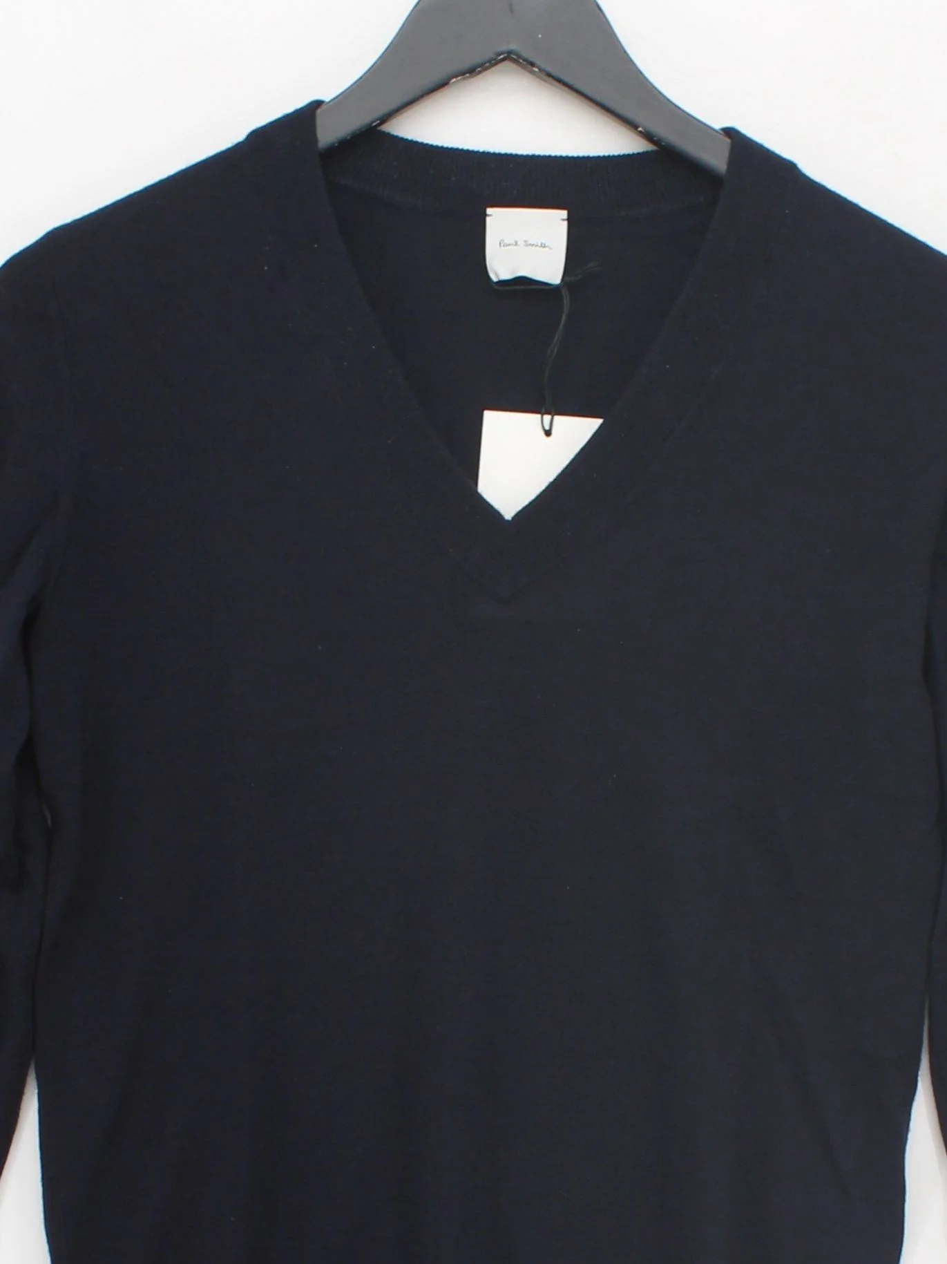 Paul Smith Women's Jumper XS Blue 100% Wool V-Neck Pullover New with tags - Image 3