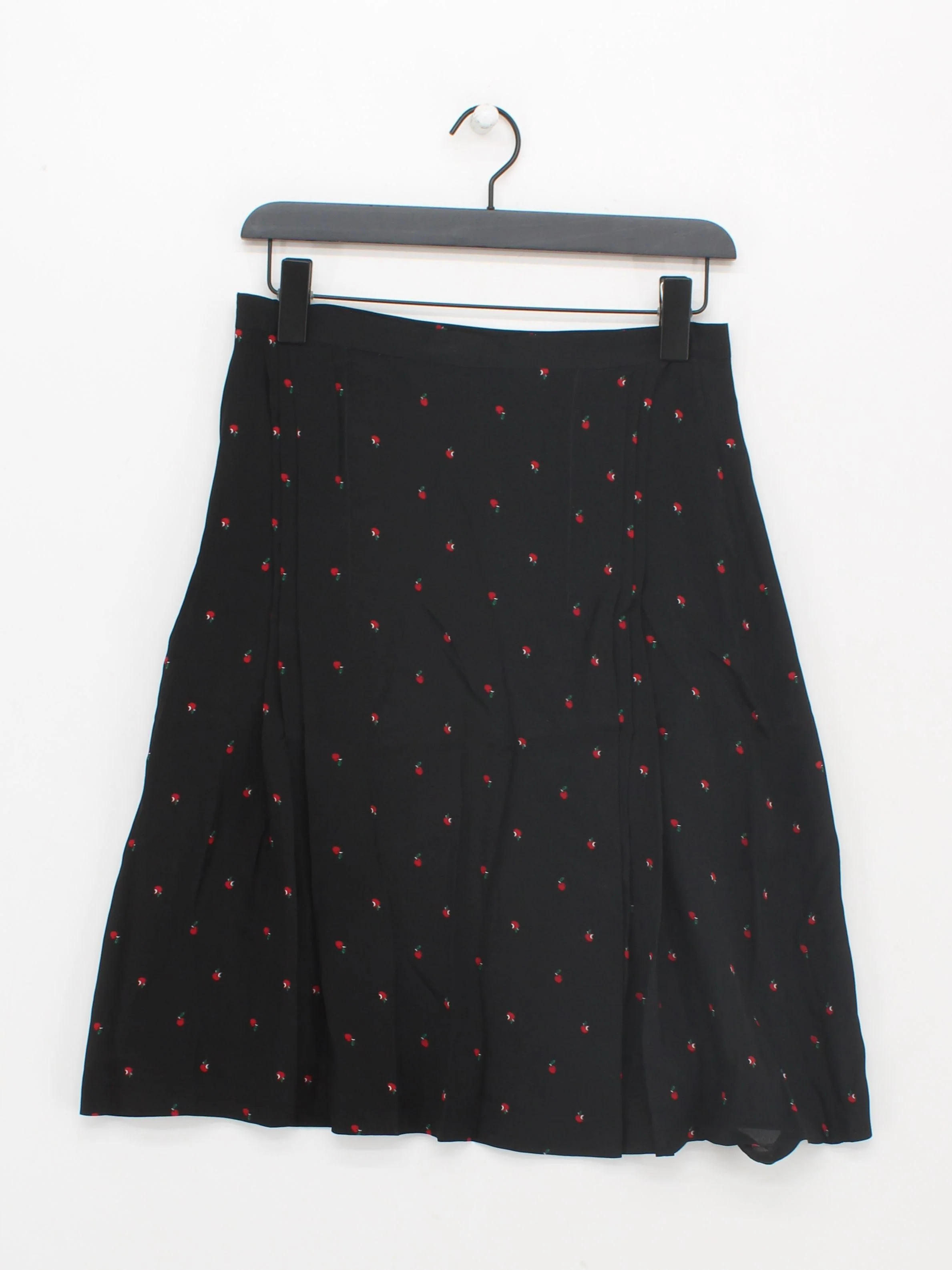 Paul Smith Women's Midi Skirt L Black Floral 100% Silk Midi A-Line - Image 2