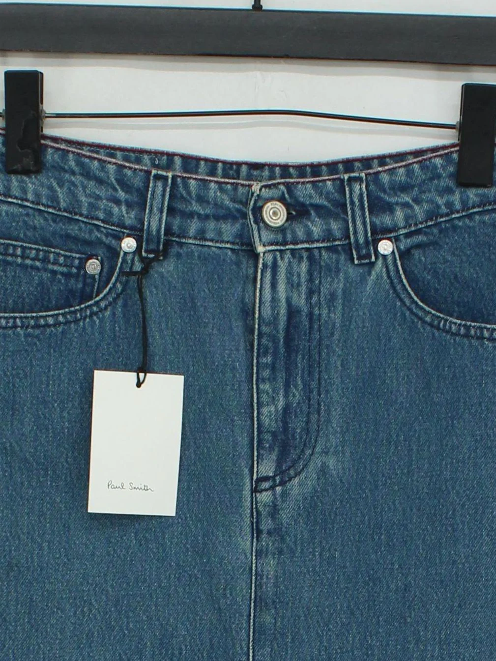 Paul Smith Women's Midi Skirt W 28 in Blue 100% Other New with tags - Image 3