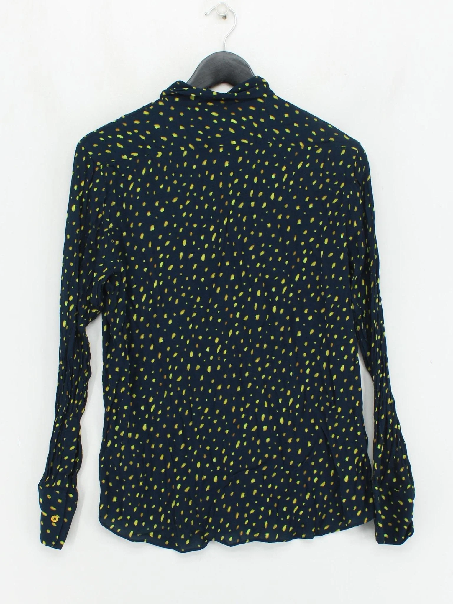 Paul Smith Women's Shirt L Blue 100% Viscose Long Sleeve Collared Basic - Image 2