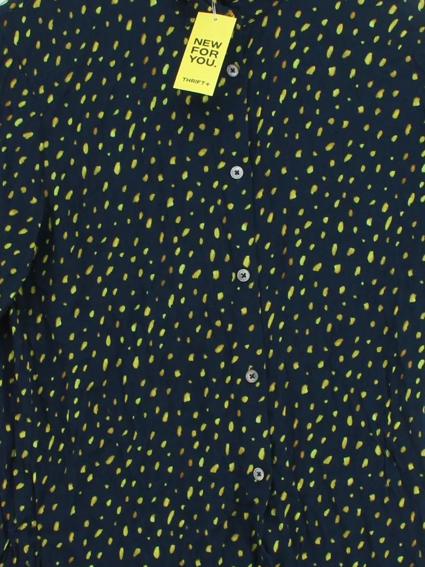 Paul Smith Women's Shirt L Blue 100% Viscose Long Sleeve Collared Basic - Image 3