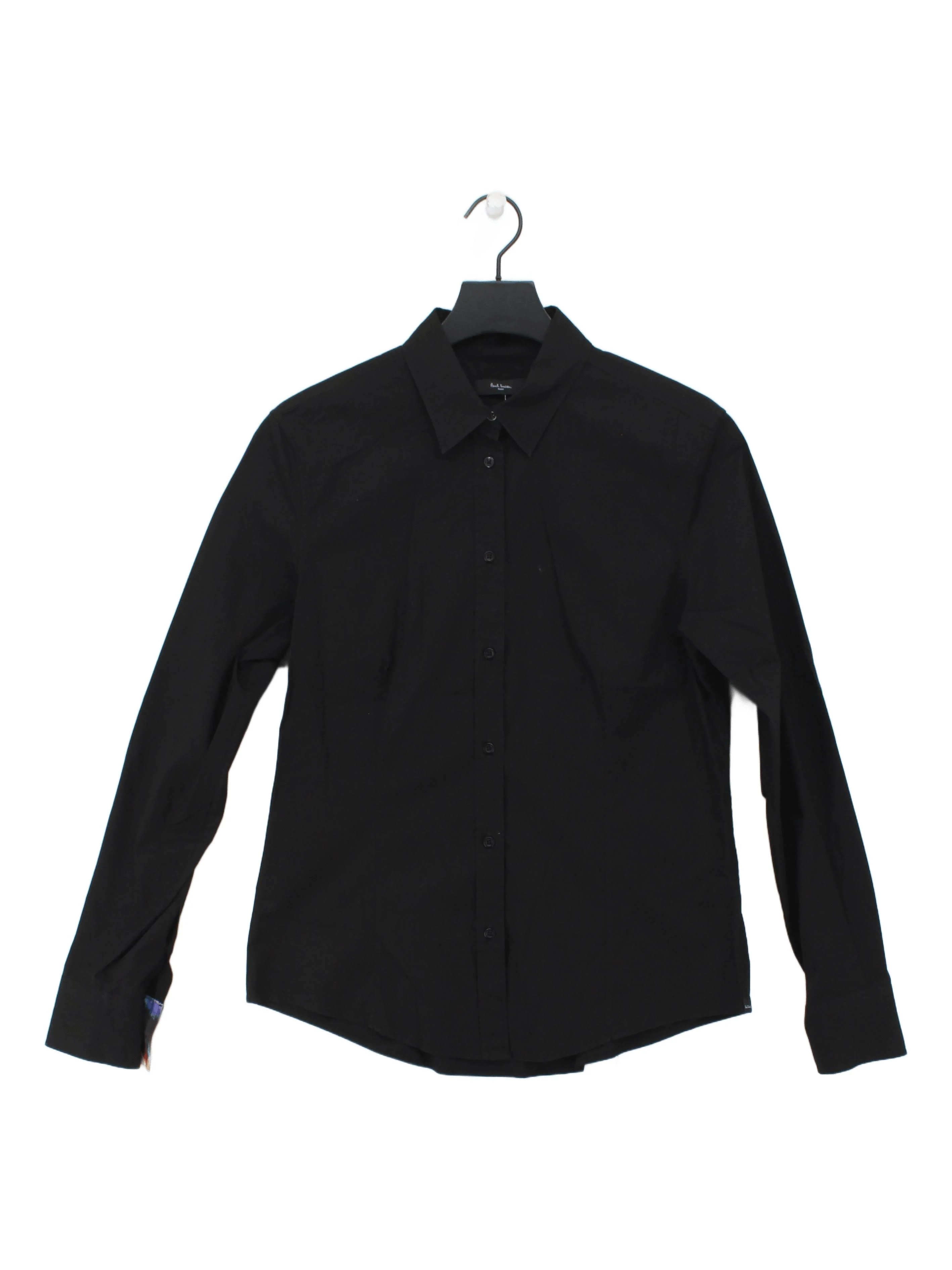 Paul Smith Women's Shirt UK 18 Black Cotton with Elastane Basic