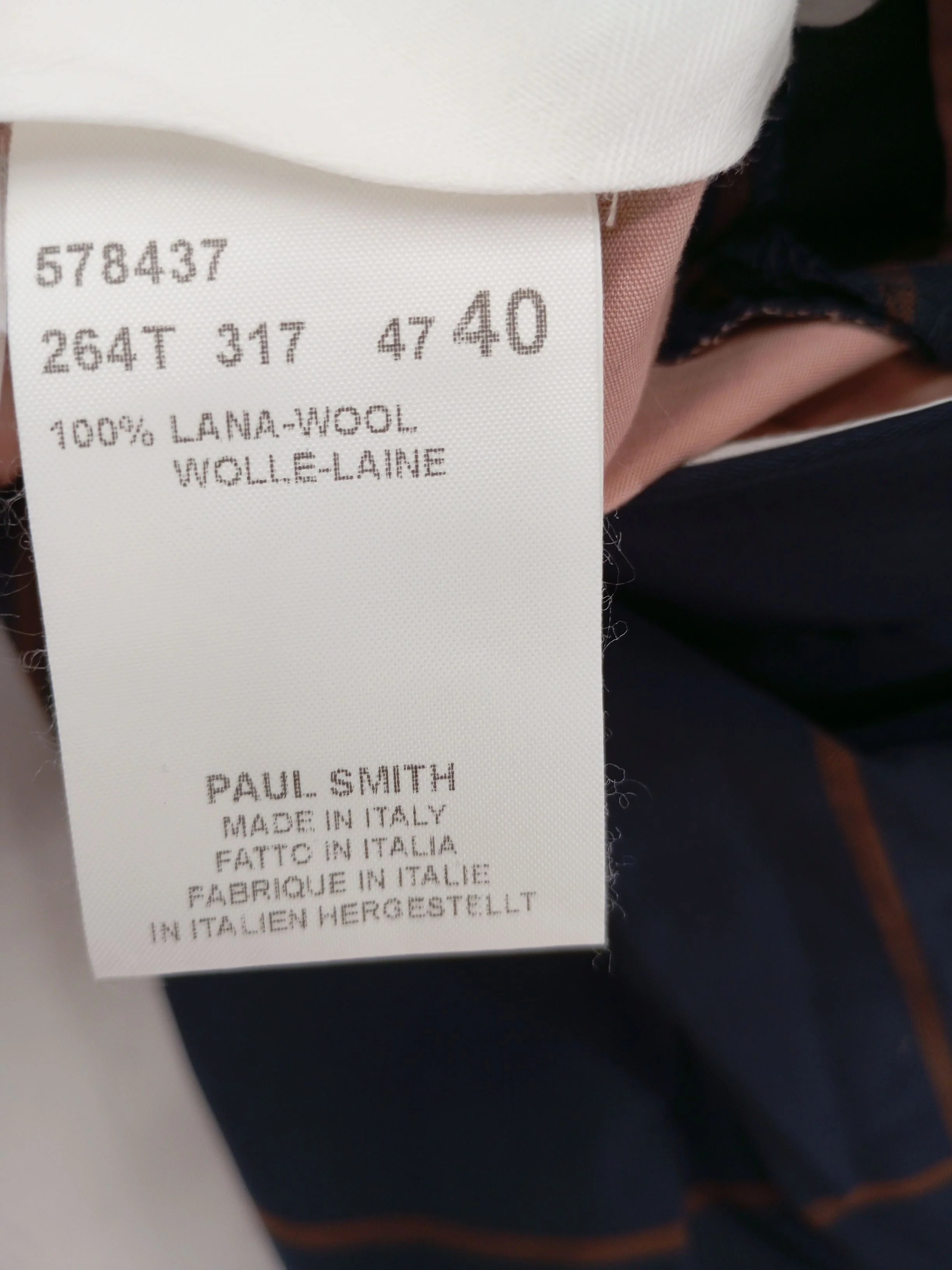 Paul Smith Women's Suit Trousers UK 12 Blue 100% Wool Dress Pants New with tags - Image 6