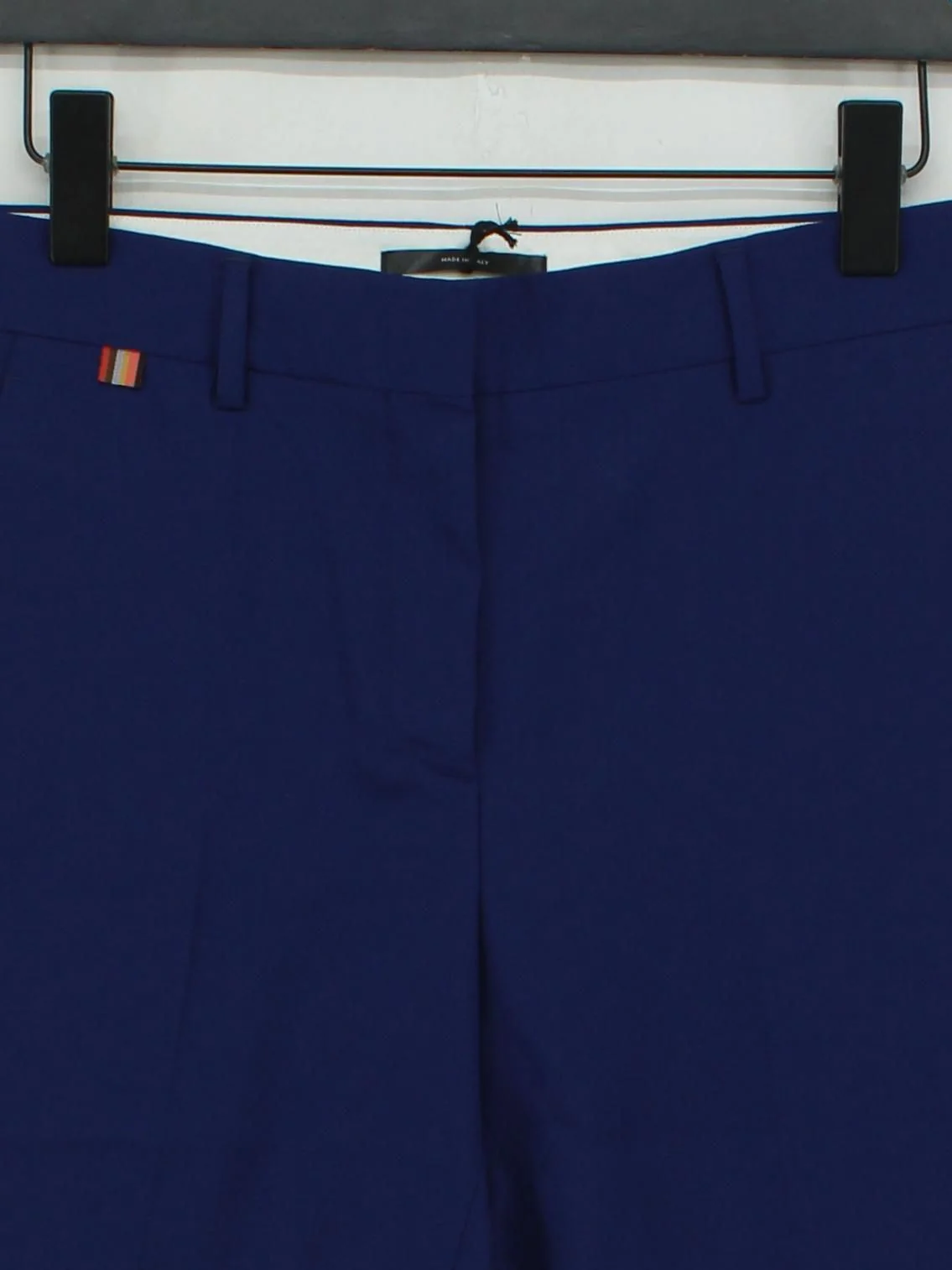Paul Smith Women's Suit Trousers W 30 in Blue 100% Wool Straight Dress Pants - Image 3