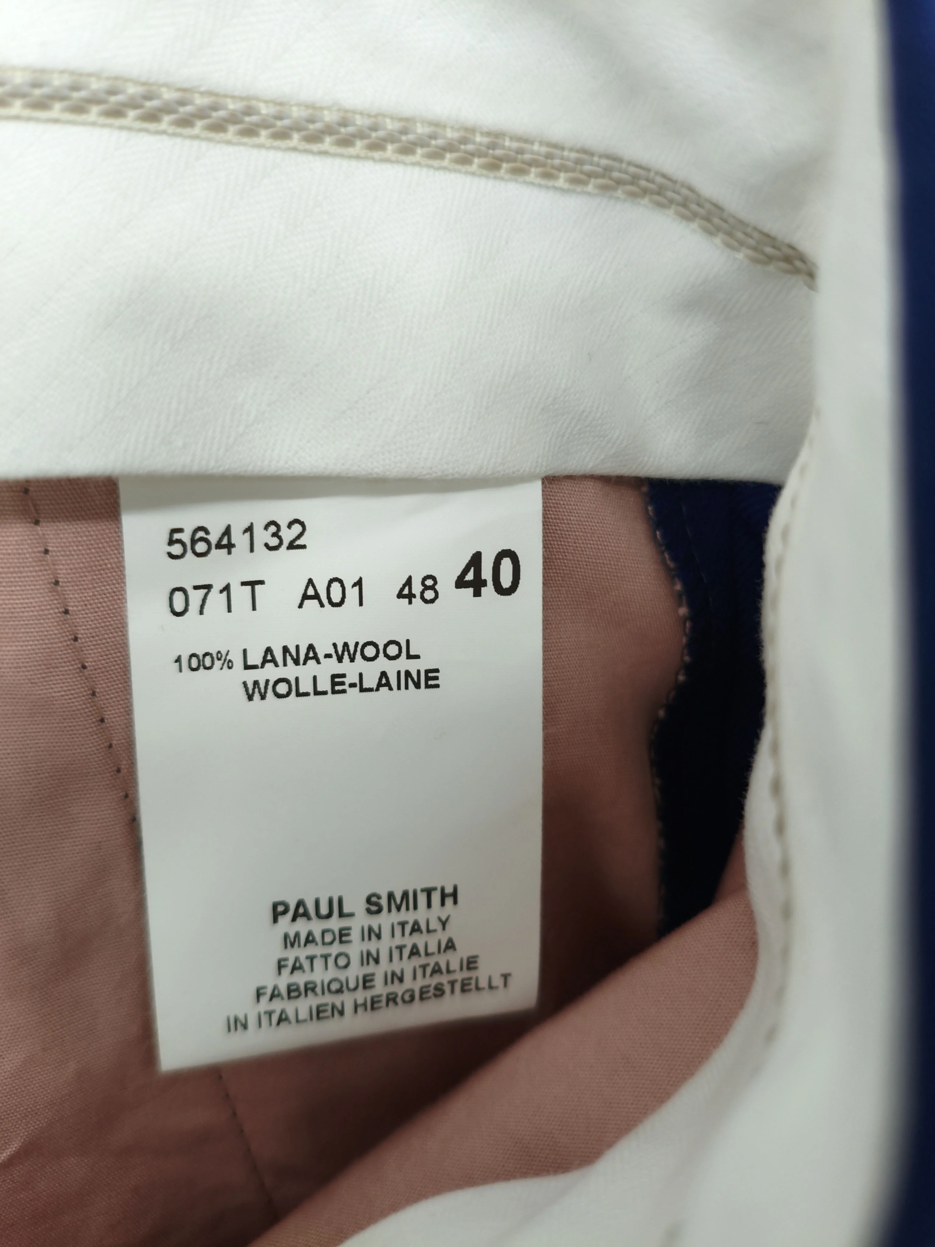 Paul Smith Women's Suit Trousers W 30 in Blue 100% Wool Straight Dress Pants - Image 7