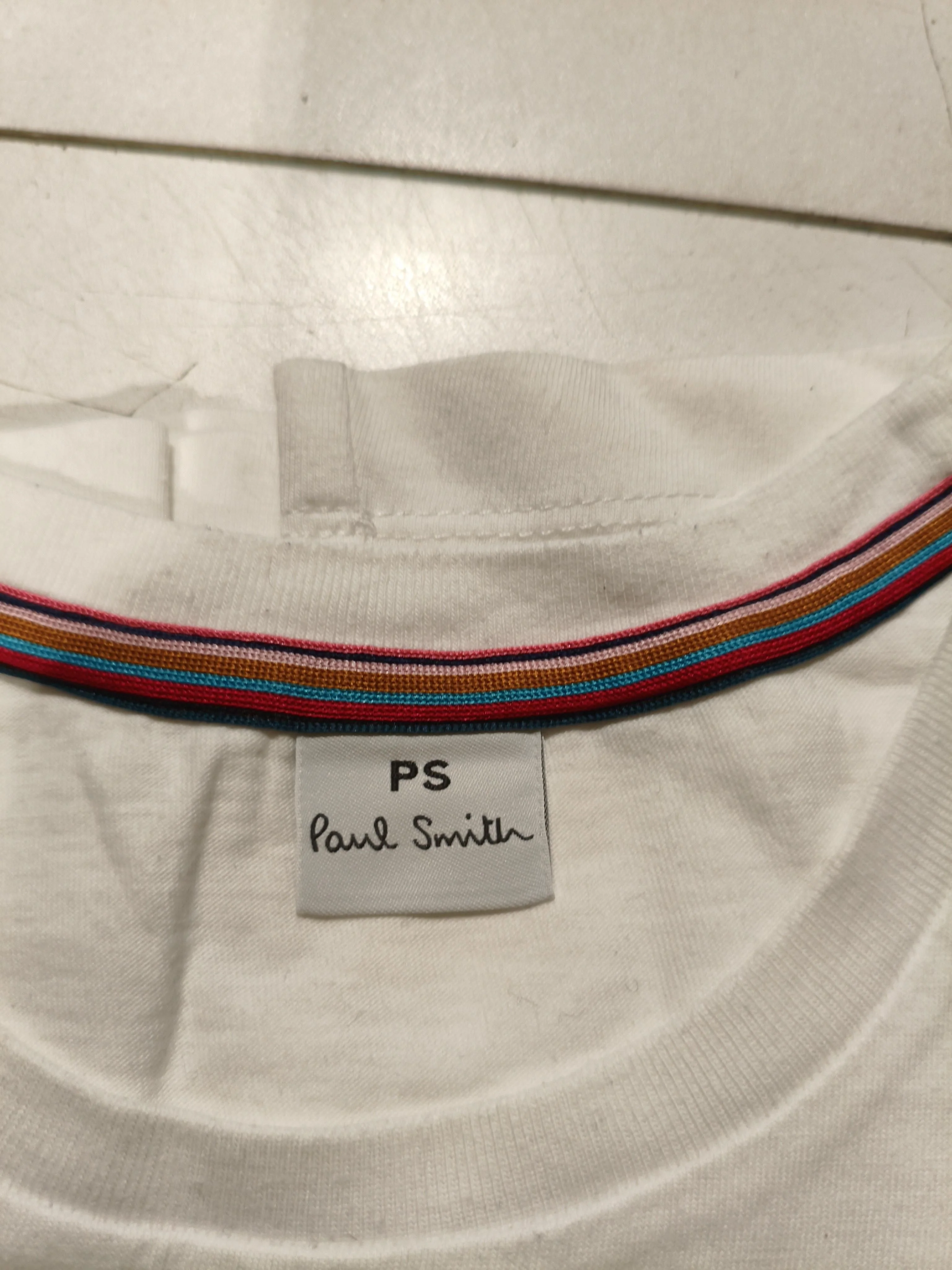 Paul Smith Women's T-Shirt L White 100% Cotton Basic - Image 5