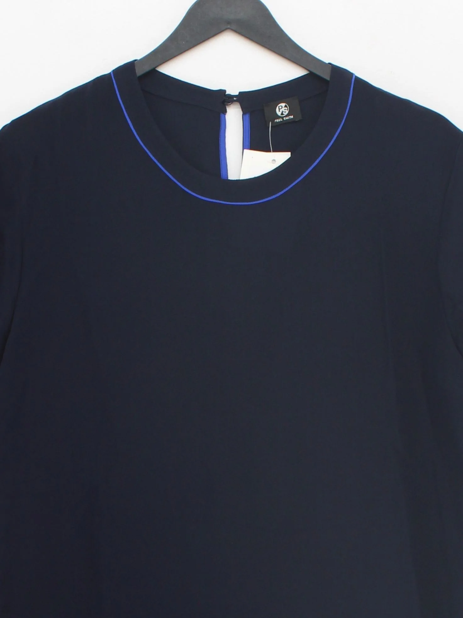 Paul Smith Women's Top UK 14 Blue 100% Silk Basic New with tags - Image 3