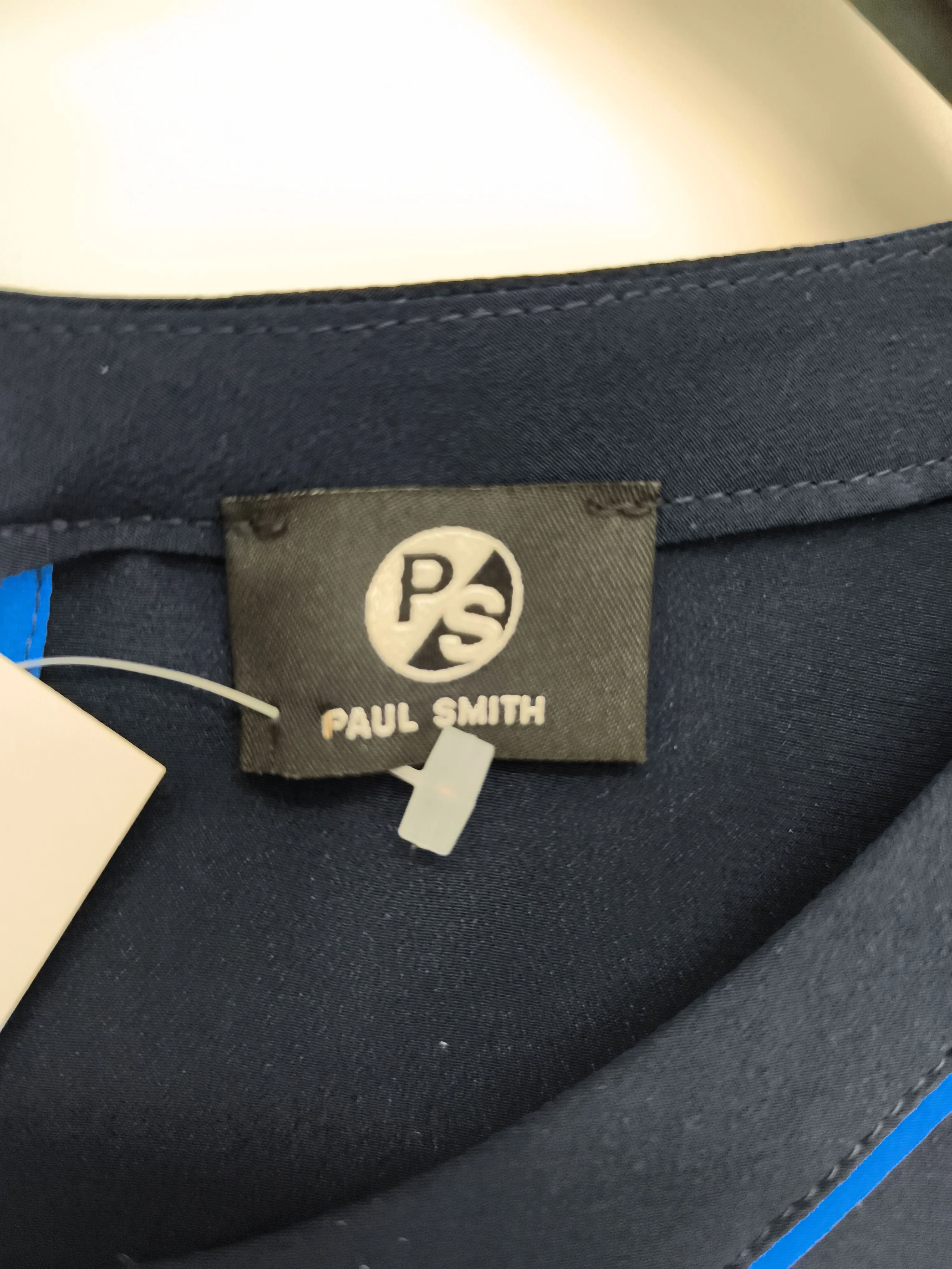 Paul Smith Women's Top UK 14 Blue 100% Silk Basic New with tags - Image 5