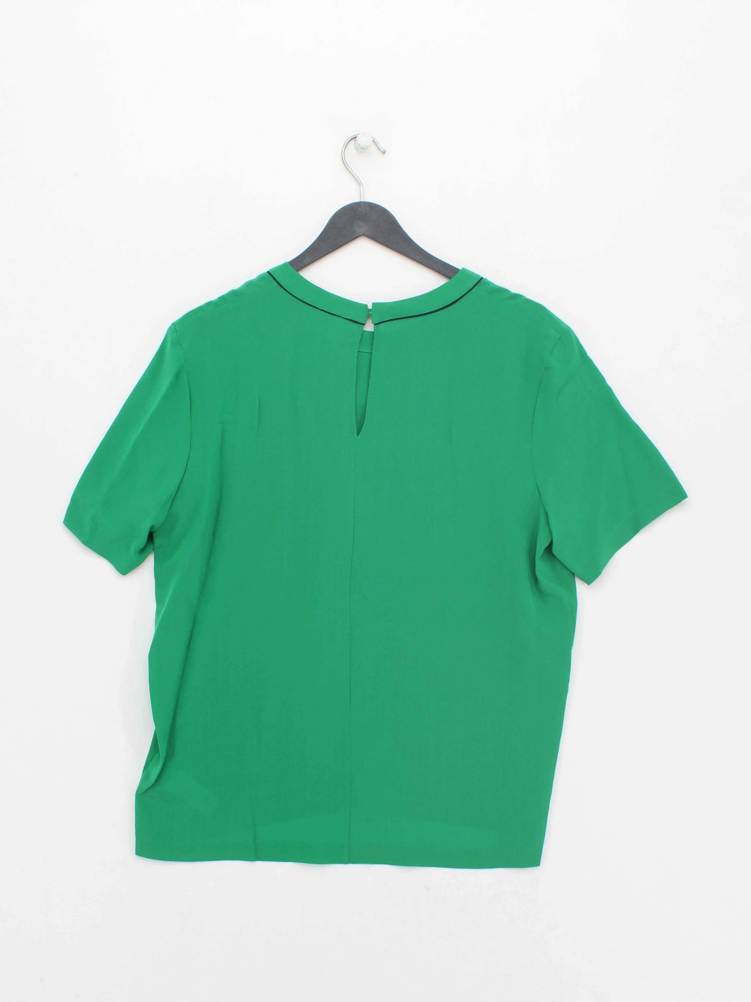 Paul Smith Women's Top UK 14 Green 100% Silk Basic New with tags - Image 2