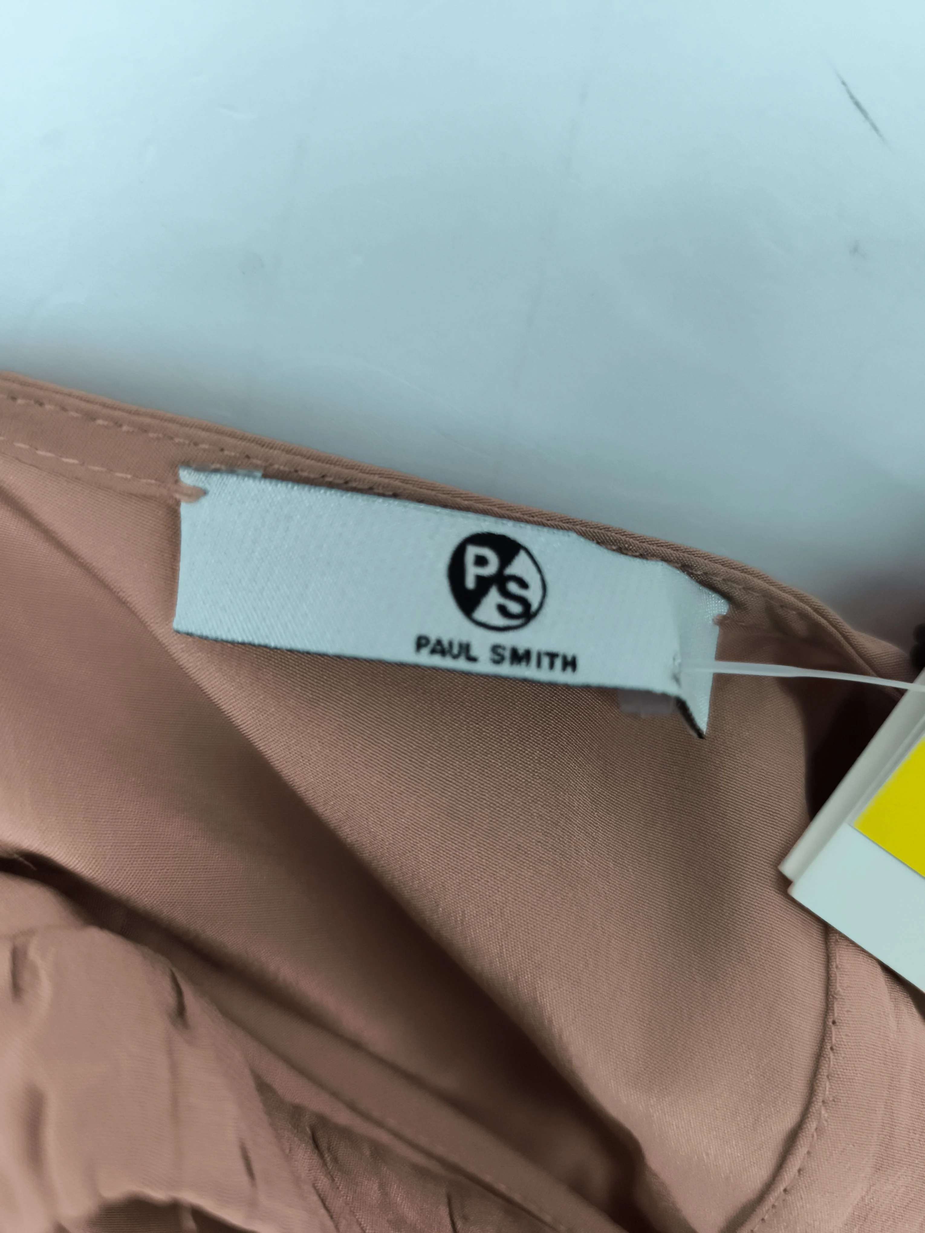 Paul Smith Women's Top UK 14 Tan 100% Silk Basic New with tags - Image 5