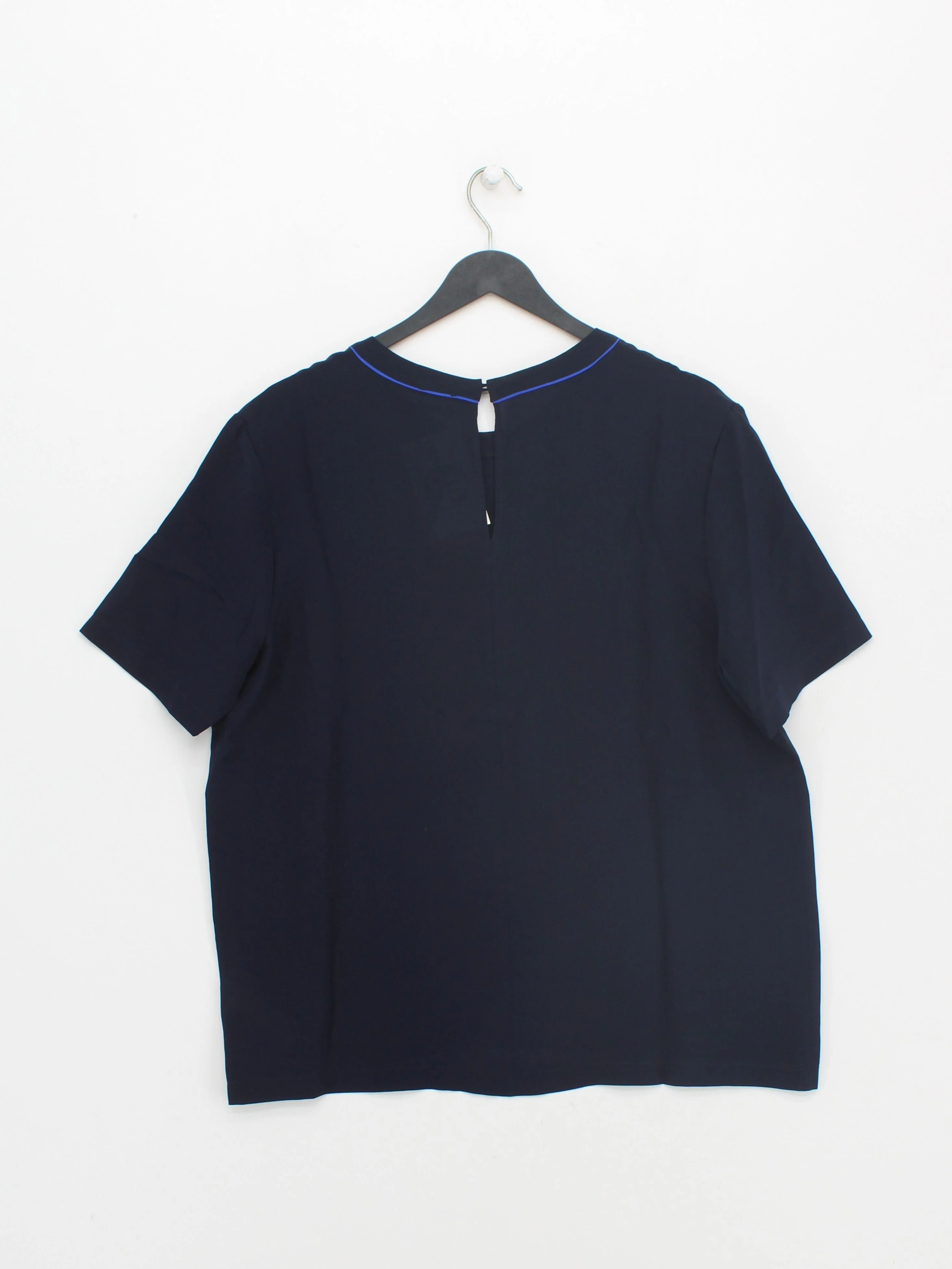 Paul Smith Women's Top UK 16 Blue 100% Silk Basic New with tags - Image 2