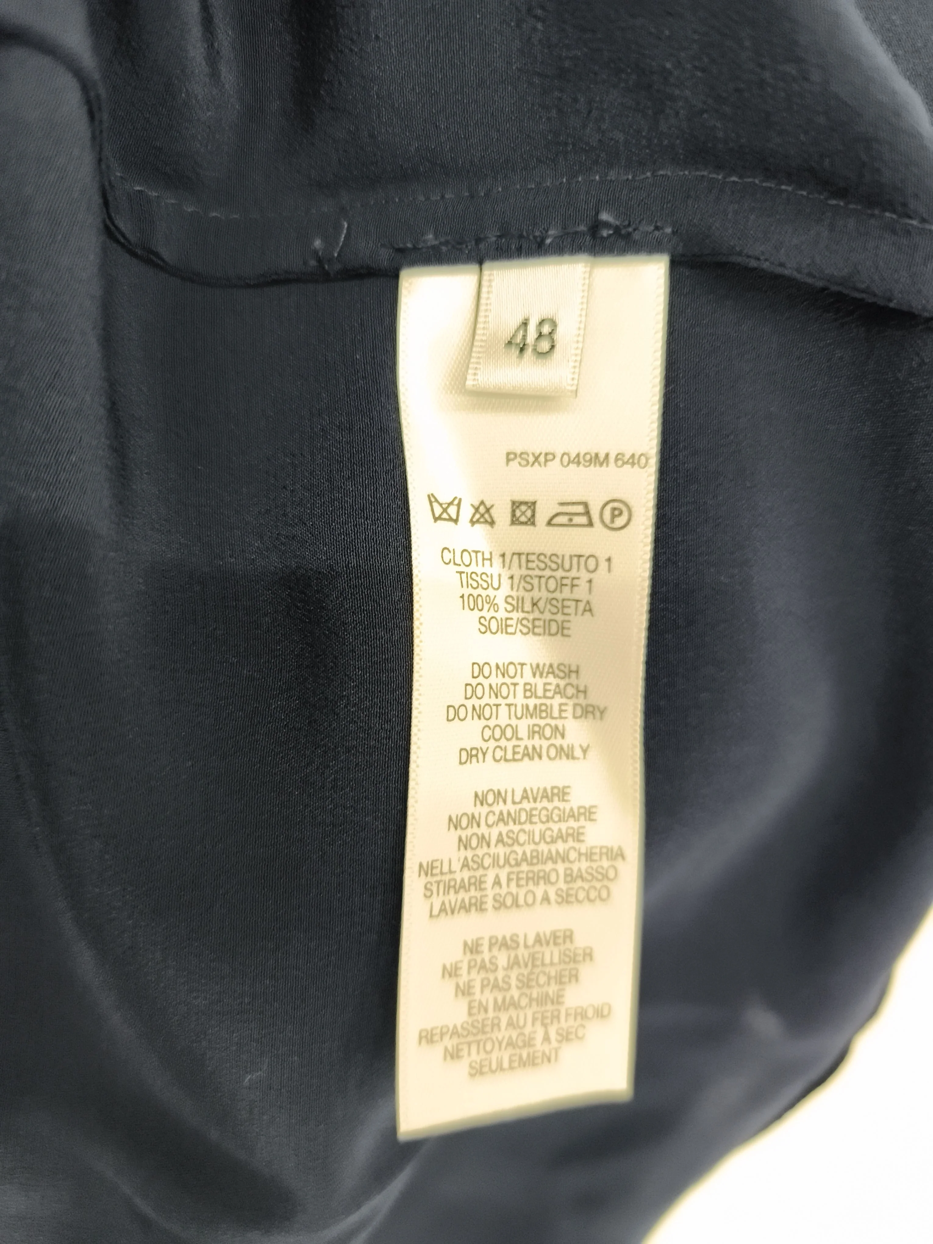 Paul Smith Women's Top UK 16 Blue 100% Silk Basic New with tags - Image 6