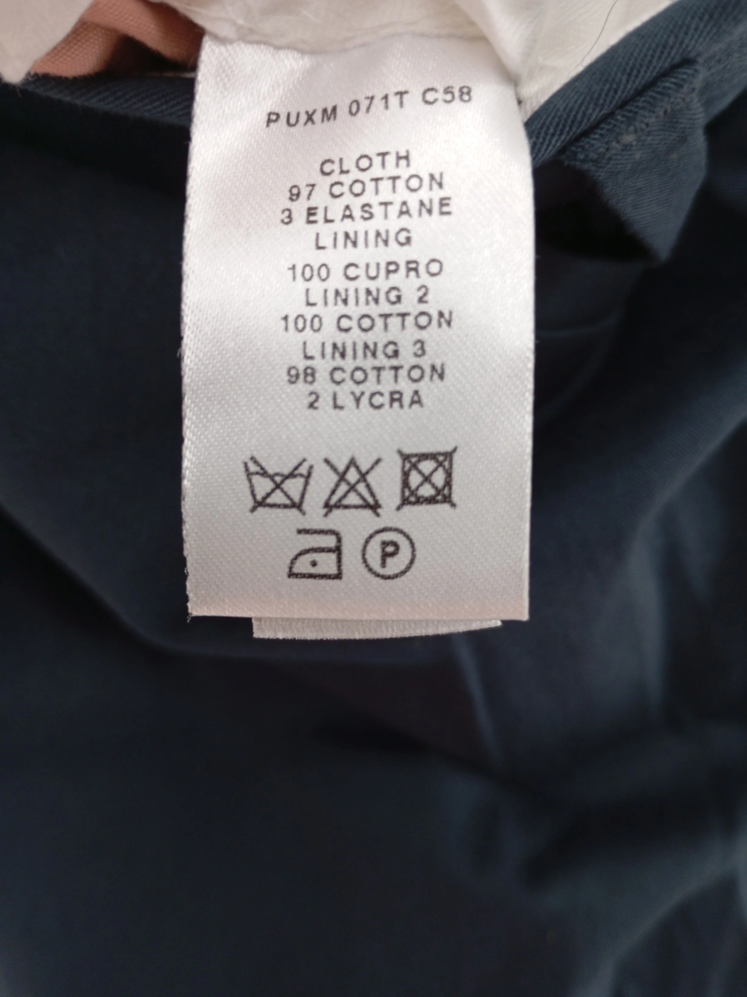 Paul Smith Women's Trousers UK 12 Blue Cotton with Elastane Straight Chino - Image 7